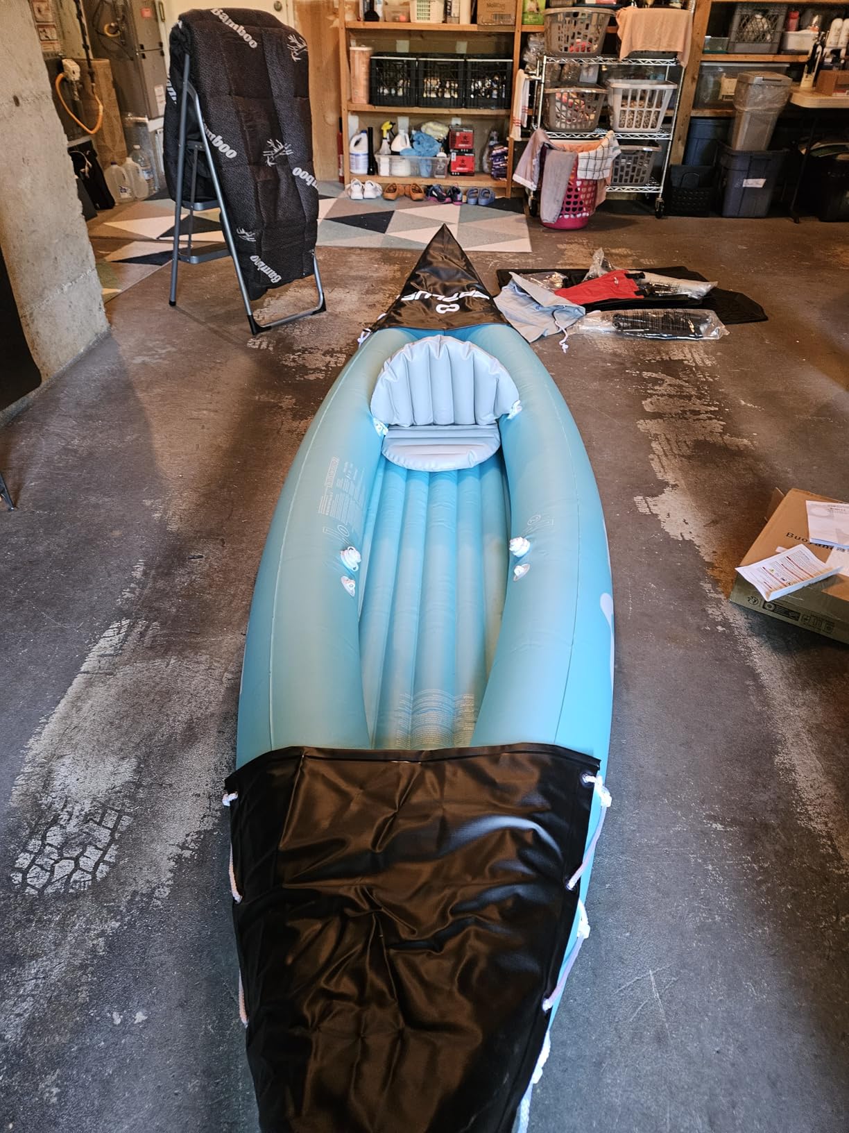 Goplus Inflatable Kayak 2 Person, 10.5 FT Tandem Touring Kayak with Aluminum Paddles, Fin, Seats, Foot Pump, Stable Blow Up Boat for Adults, Heavy Duty Canoe for Fishing Lake River customer photo 1