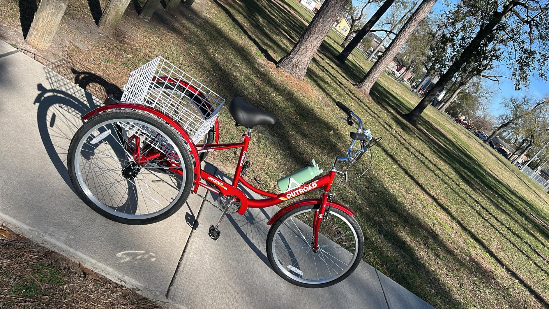 Max4out Adult Tricycle with Large Basket 24/26 Inch, Stable 3 Wheel Cruise Bicycle customer photo 1