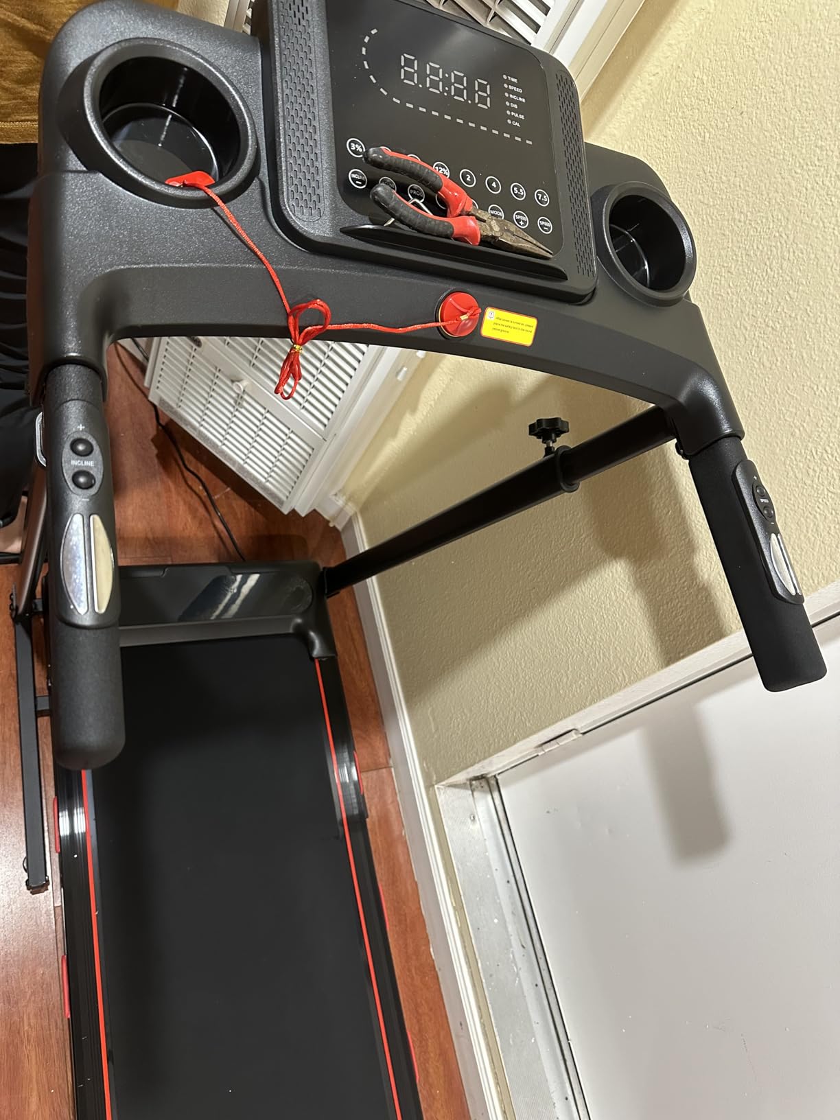Walking Pad Treadmill for Home with 350lb Weight Capacity - Foldable Treadmill with 4 Levels Height, 12% Incline, Stand Desk, Handle Bar, 3.5HP, 8.0MPH customer photo 2