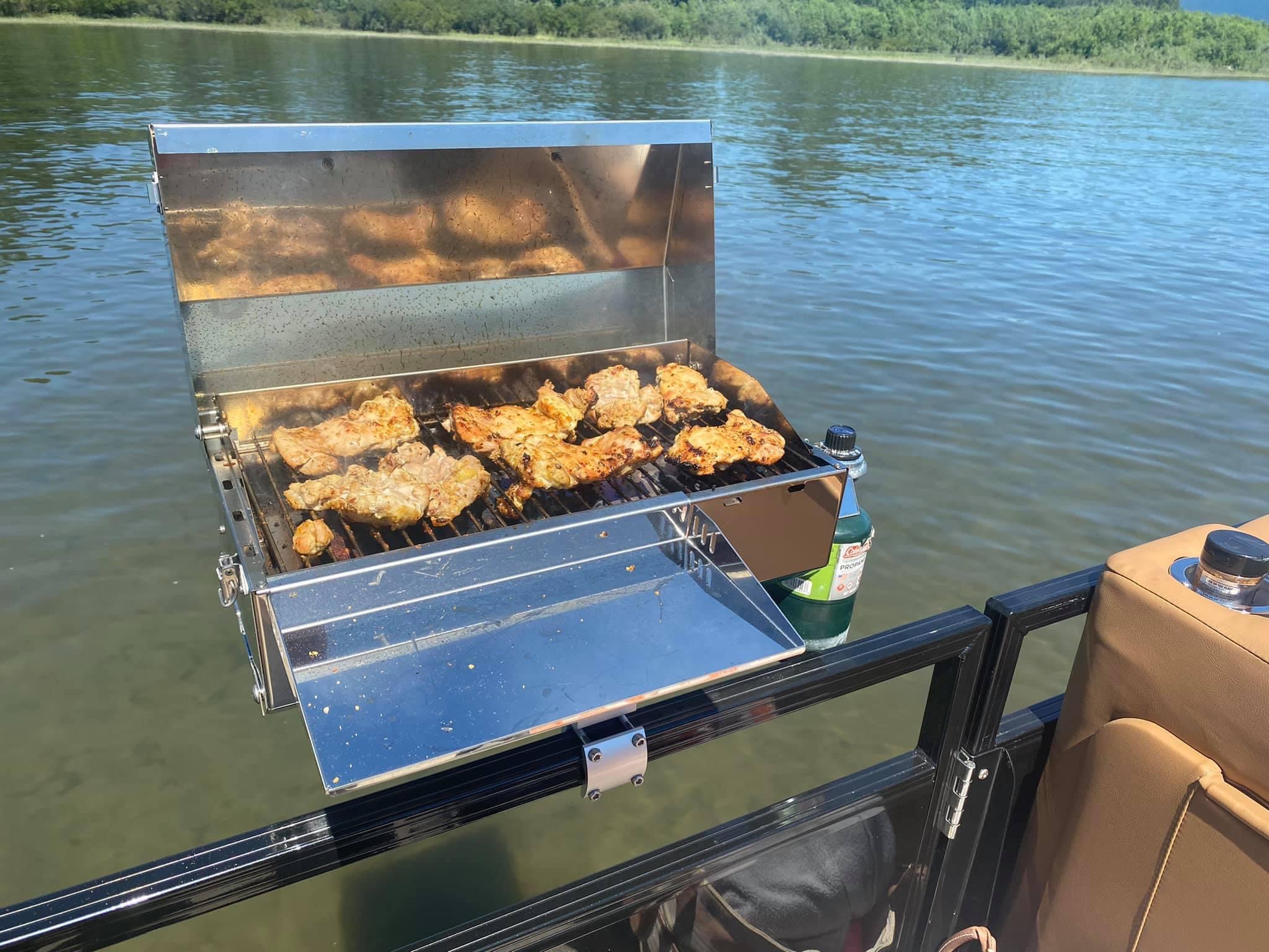 Kuuma Stow and Go Propane Tabletop and Mountable Grill - Stainless Steel Gas Grill with Foldable Legs | Great for Camping, Boating, Picnics, Barbeques & More |13,000 BTUs - (58130) customer photo 1
