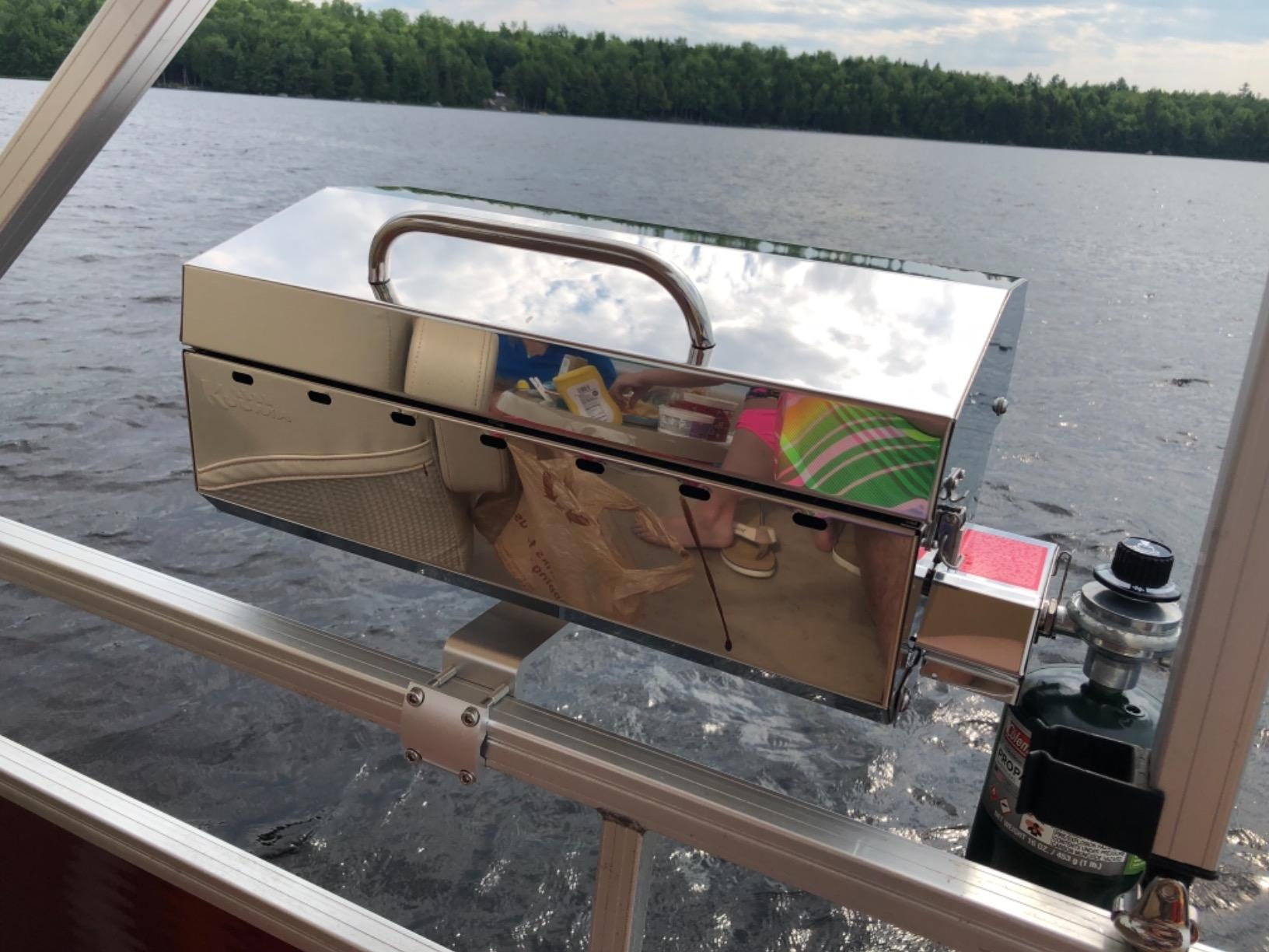 Kuuma Stow and Go Propane Tabletop and Mountable Grill - Stainless Steel Gas Grill with Foldable Legs | Great for Camping, Boating, Picnics, Barbeques & More |13,000 BTUs - (58130) customer photo 2