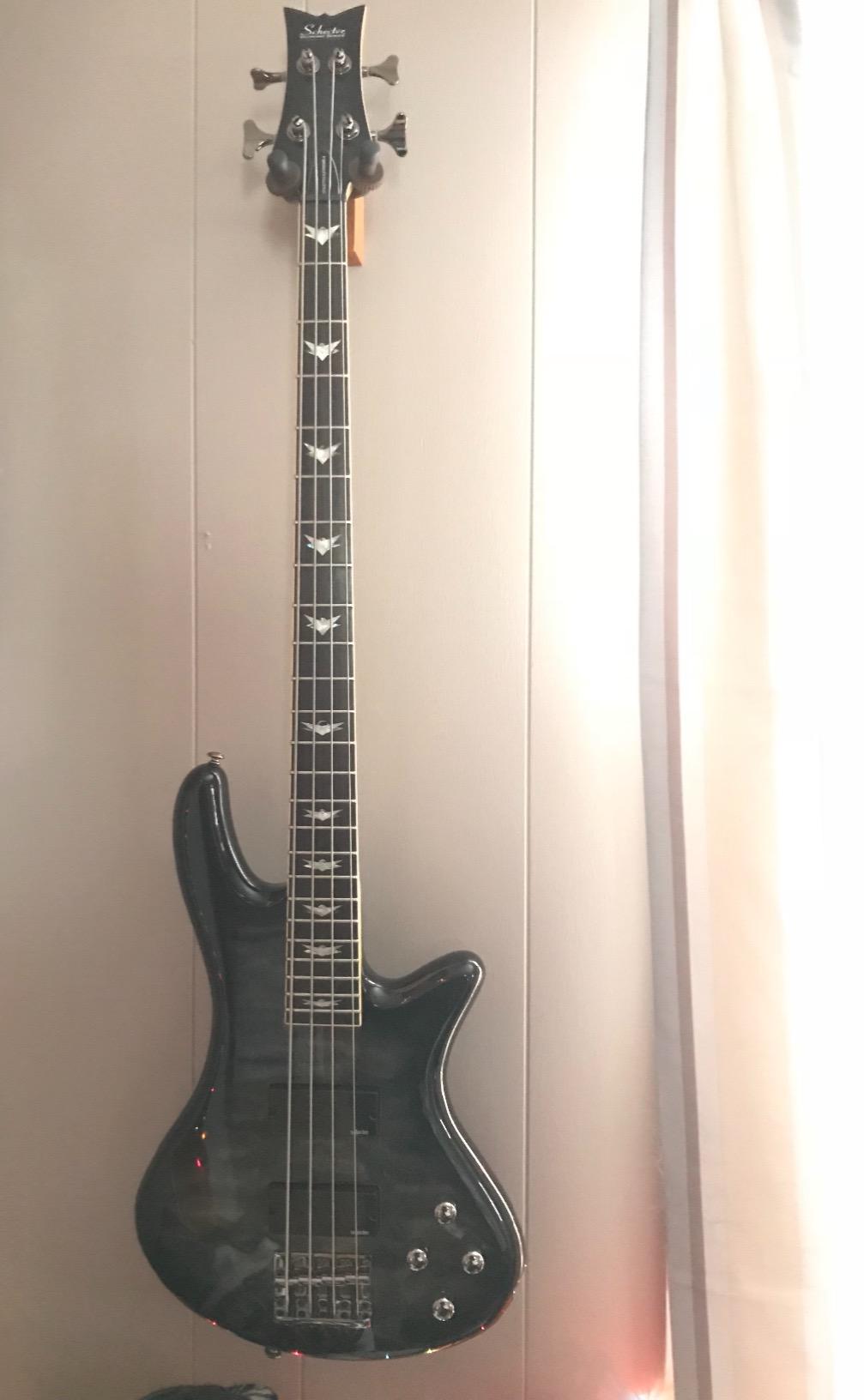Schecter Stiletto Extreme-4 Bass Guitar (4 String, See-Thru Black) customer photo 1