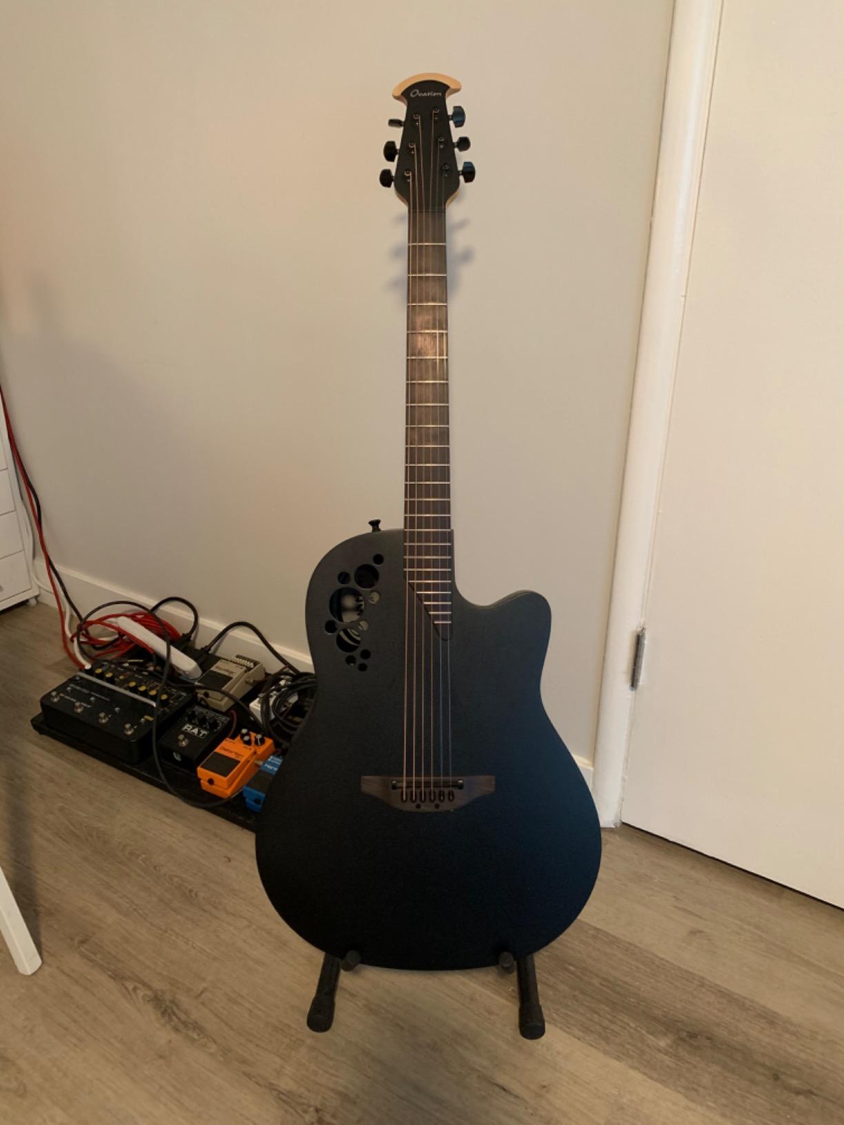 Ovation Mod TX Collection Acoustic-Electric Guitar, Textured Black, Deep Contour Body (2078TX-5) customer photo 1