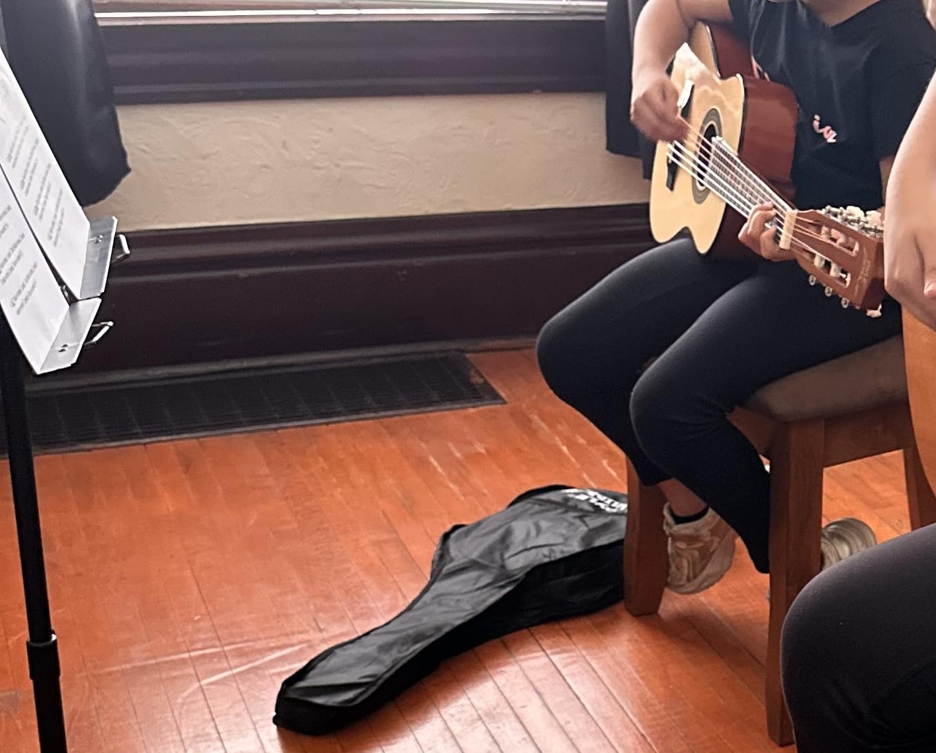 Pyle 30-Inch Beginner Acoustic Guitar Kit, 6-String Classical Style Travel Guitar for Kids & Adults - Includes Shoulder Strap, Strings, Picks, Tuning Pitch Pipe & Storage Gig Bag - Handcrafted Wood customer photo 2