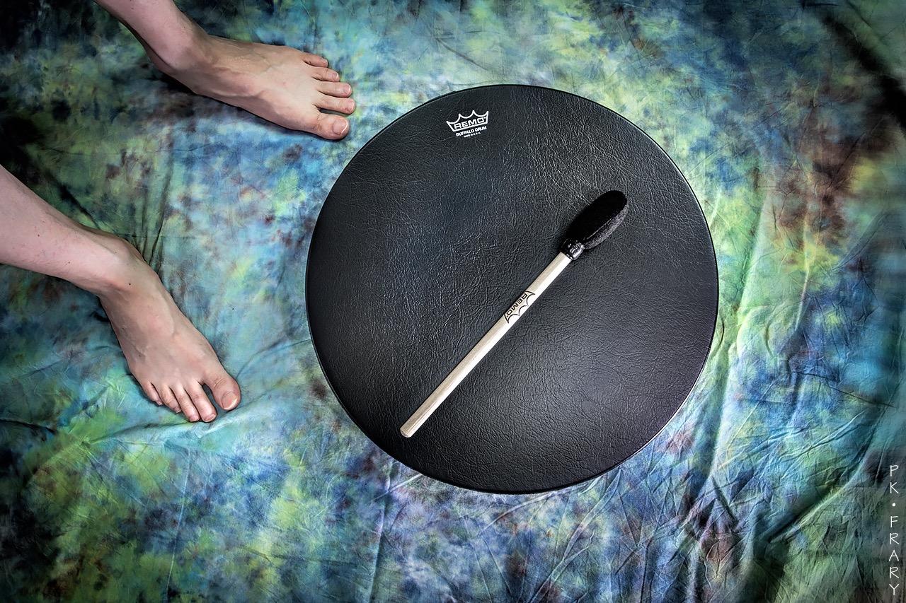 Remo Buffalo Drum - Black Earth, 16