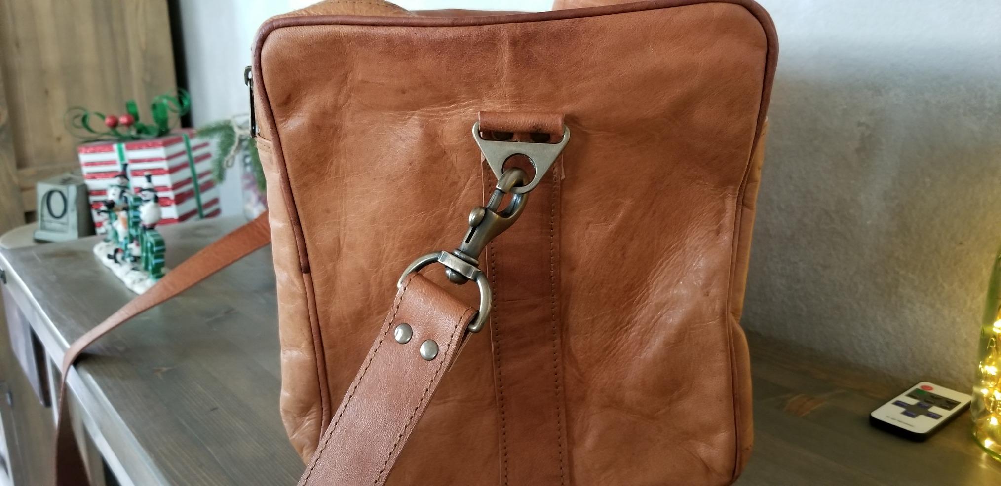 Leather 24 inch Duffel Bag Travel Sports Overnight Weekend Leather Duffle Bag for Gym Sports Cabin Holdall bag customer photo 1