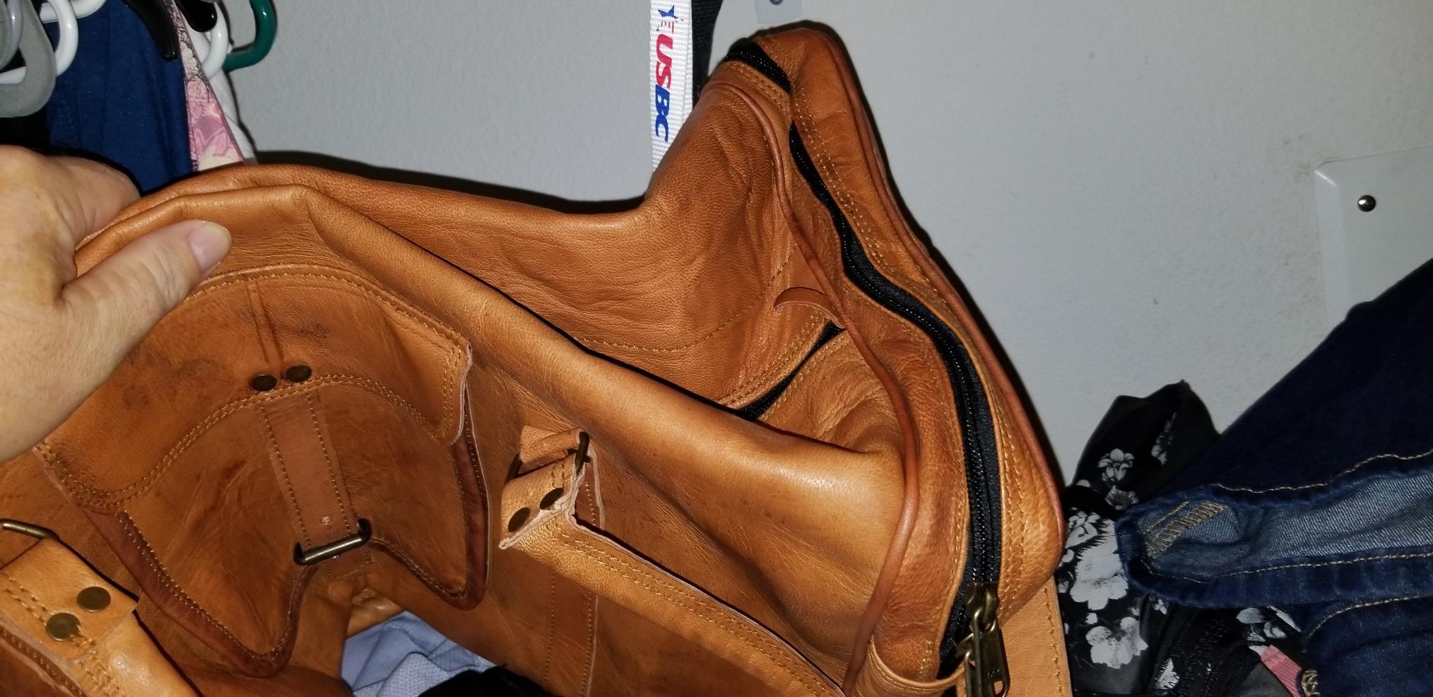 Leather 24 inch Duffel Bag Travel Sports Overnight Weekend Leather Duffle Bag for Gym Sports Cabin Holdall bag customer photo 2