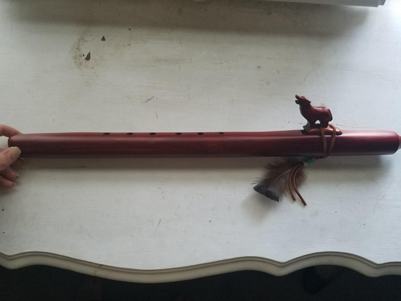 Native American Cedar Flute Pack -Wolf & Bag customer photo 1
