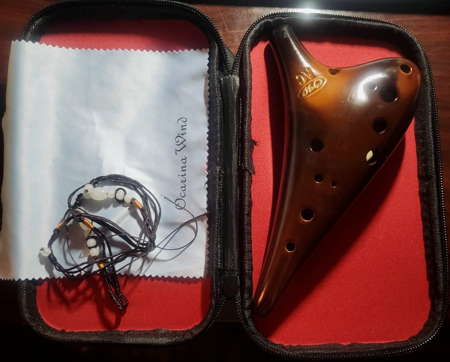 OcarinaWind 12 Hole Alto C Ceramic Ocarina - Classic Strawfire | Handcrafted Collectible with Protective EVA Case customer photo 2