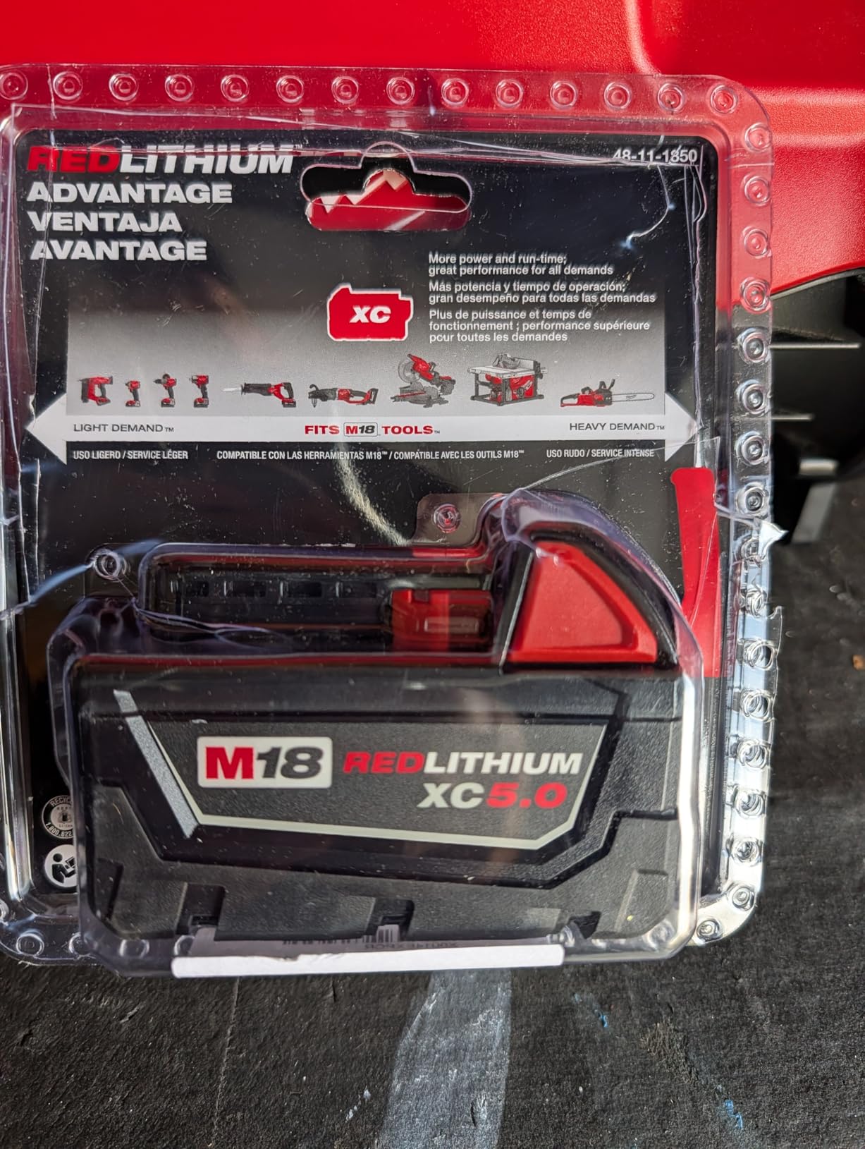 Milwaukee 48-11-1850 M18 Redlithium 5.0Ah Bat Pack customer photo 1
