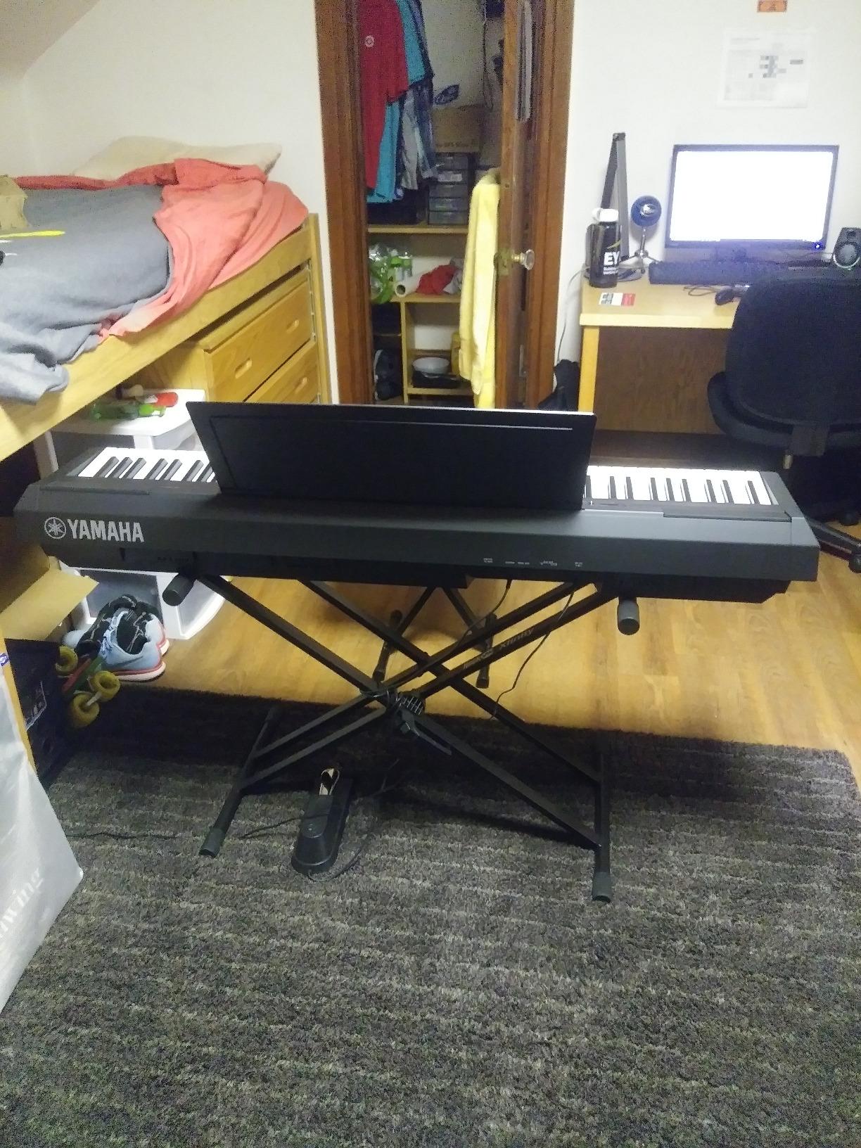 Yamaha P115 88-Key Weighted Action Digital Piano with Sustain Pedal, Black customer photo 1