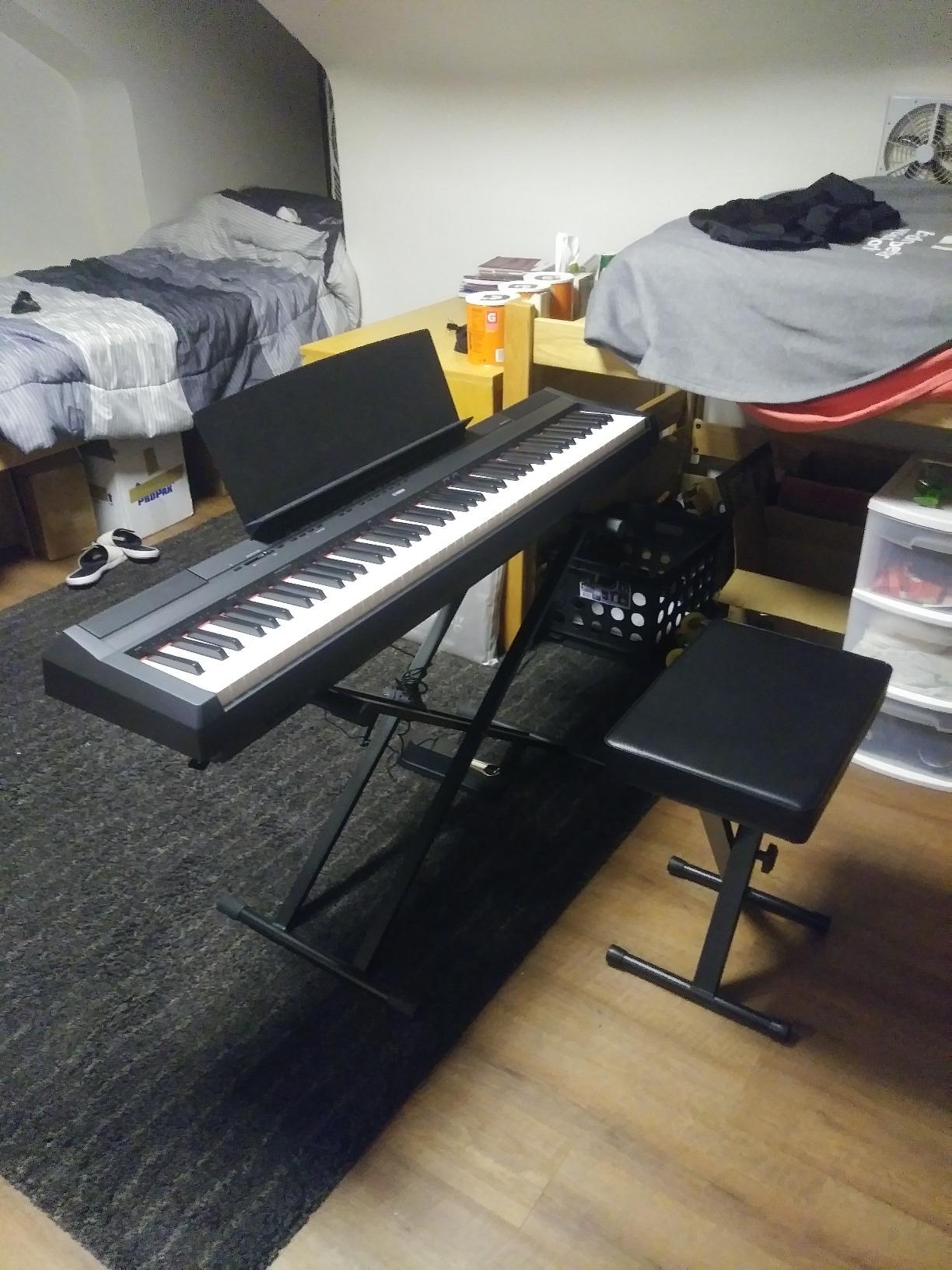 Yamaha P115 88-Key Weighted Action Digital Piano with Sustain Pedal, Black customer photo 2
