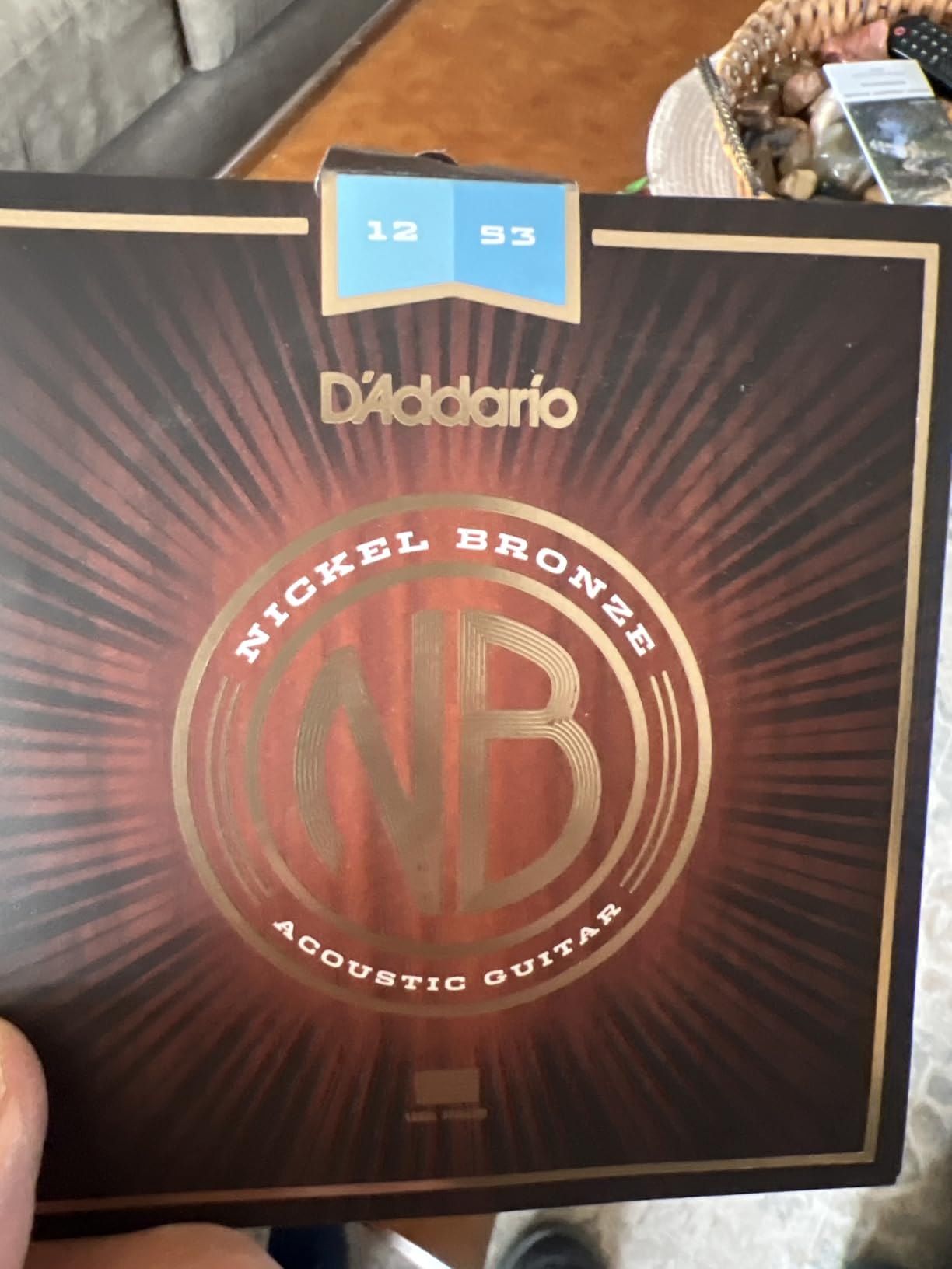 D'Addario Guitar Strings - Nickel Bronze Acoustic Guitar Strings - Light, 12-53 (NB1253) customer photo 1