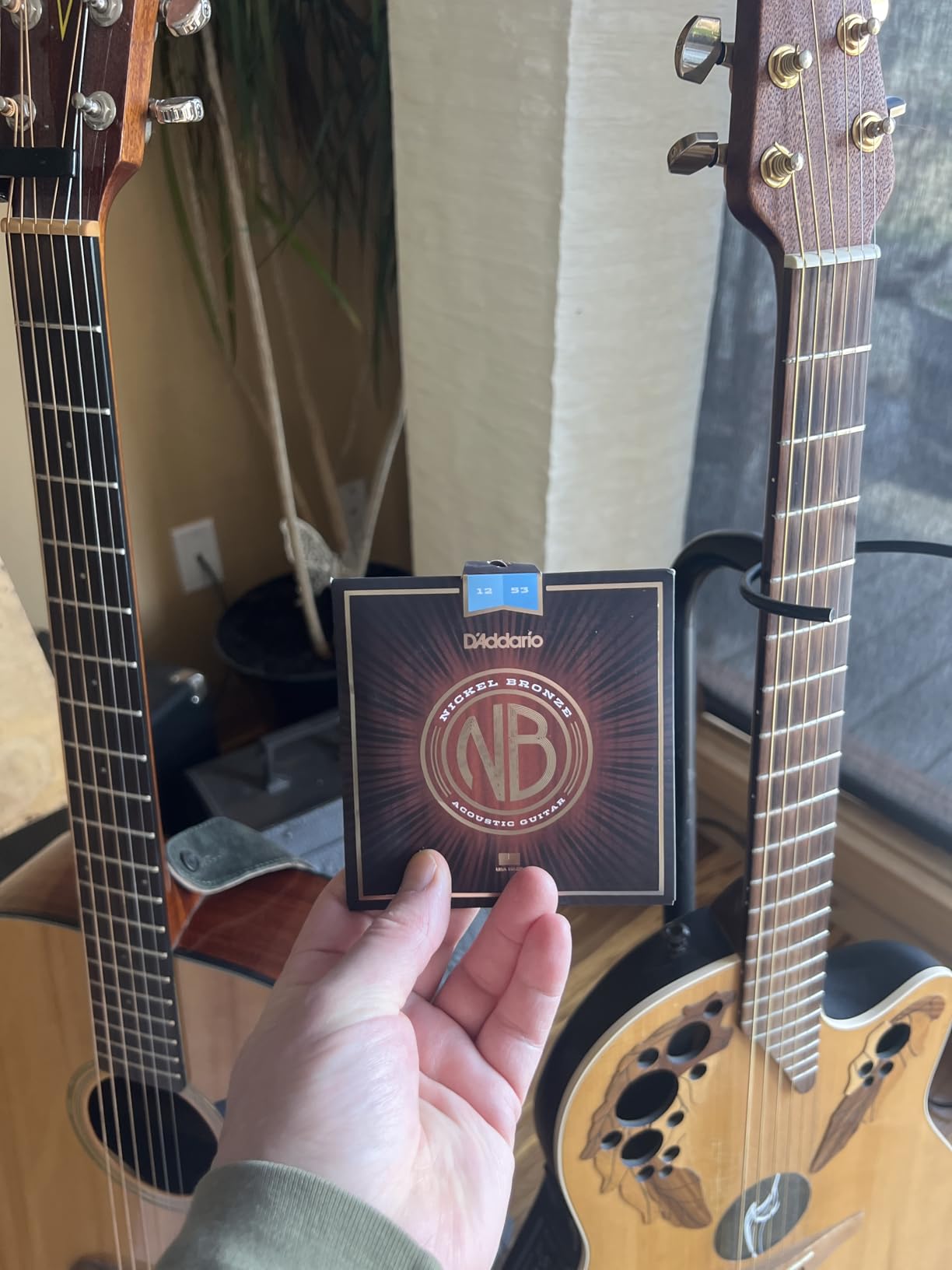 D'Addario Guitar Strings - Nickel Bronze Acoustic Guitar Strings - Light, 12-53 (NB1253) customer photo 2