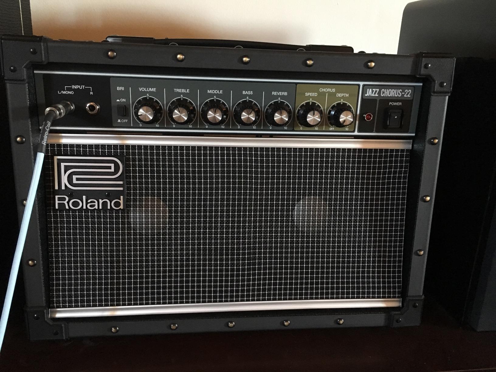 Roland JC-22 Jazz Chorus | Ultra-Compact Guitar Amplifier | Iconic JC Clean Tone | Signature Chorus Effect | Powerful 30-Watt Stereo Amp | Dual 6.5