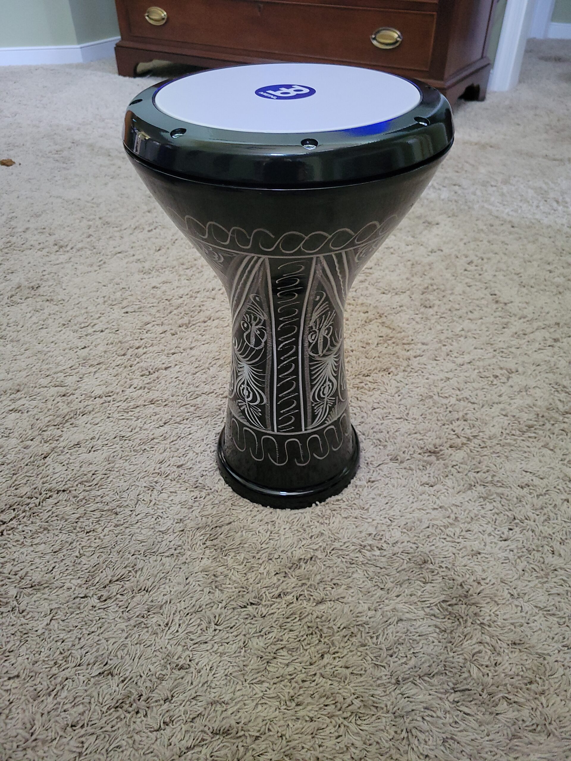 Doumbek Egyptian Goblet Drum, Hand Engraved - MADE IN TURKEY - Synthetic Head, 2-YEAR WARRANTY customer photo 1