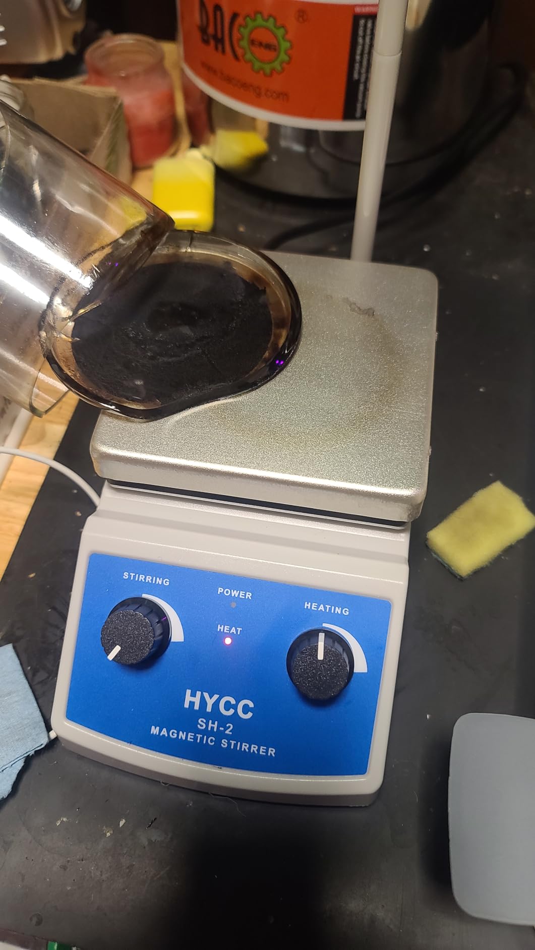 HYCC Magnetic Stirrer Hot Plate Max 716F, 100-2000RPM Hot Plate with Magnetic Stirrer, 2000mL Magnetic Hotplate Stirrer, Magnetic Stirrer w/Magnetic Stir Bar customer photo 1