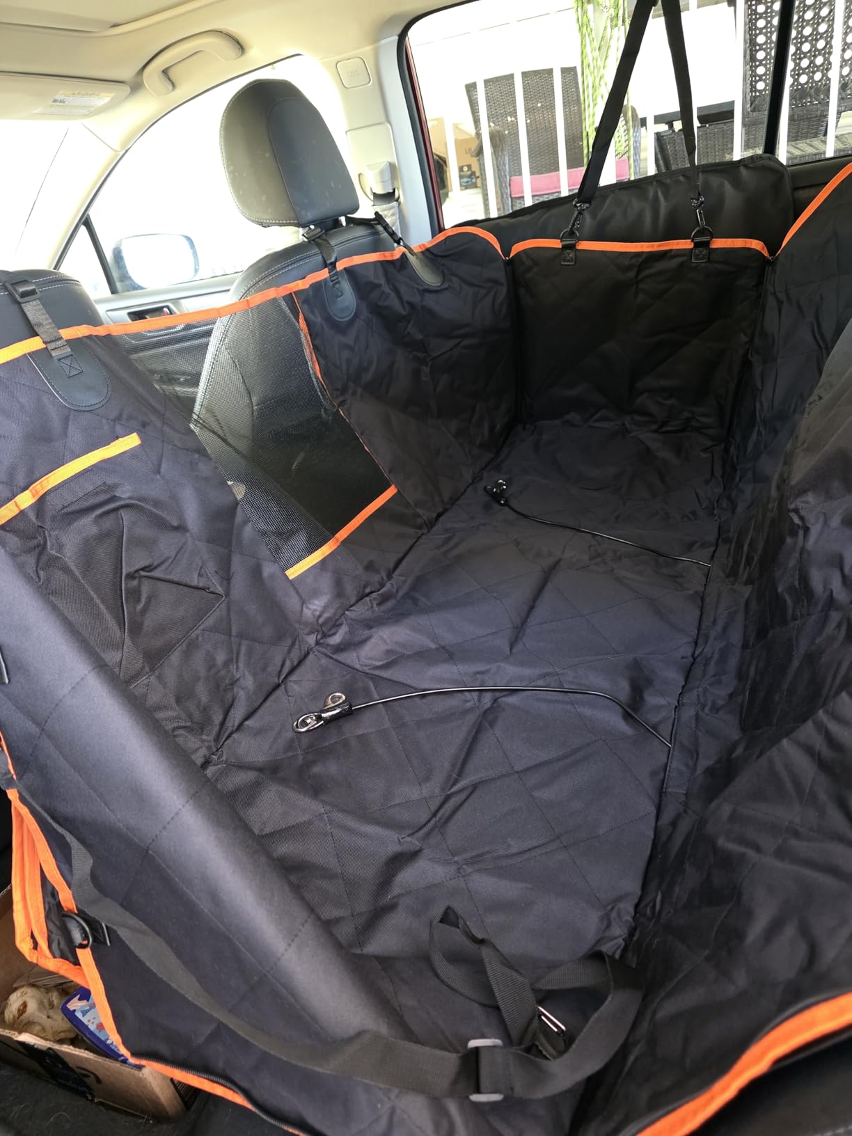 Luxury Dog Car Seat Cover for Back Seat Breathable Mesh Window Dog Hammock for Car 4-Layer Heavy Duty Waterproof Pet Seat Protector Scratch-Proof Car Seat Cover Perfect for Family Road Trips customer photo 2