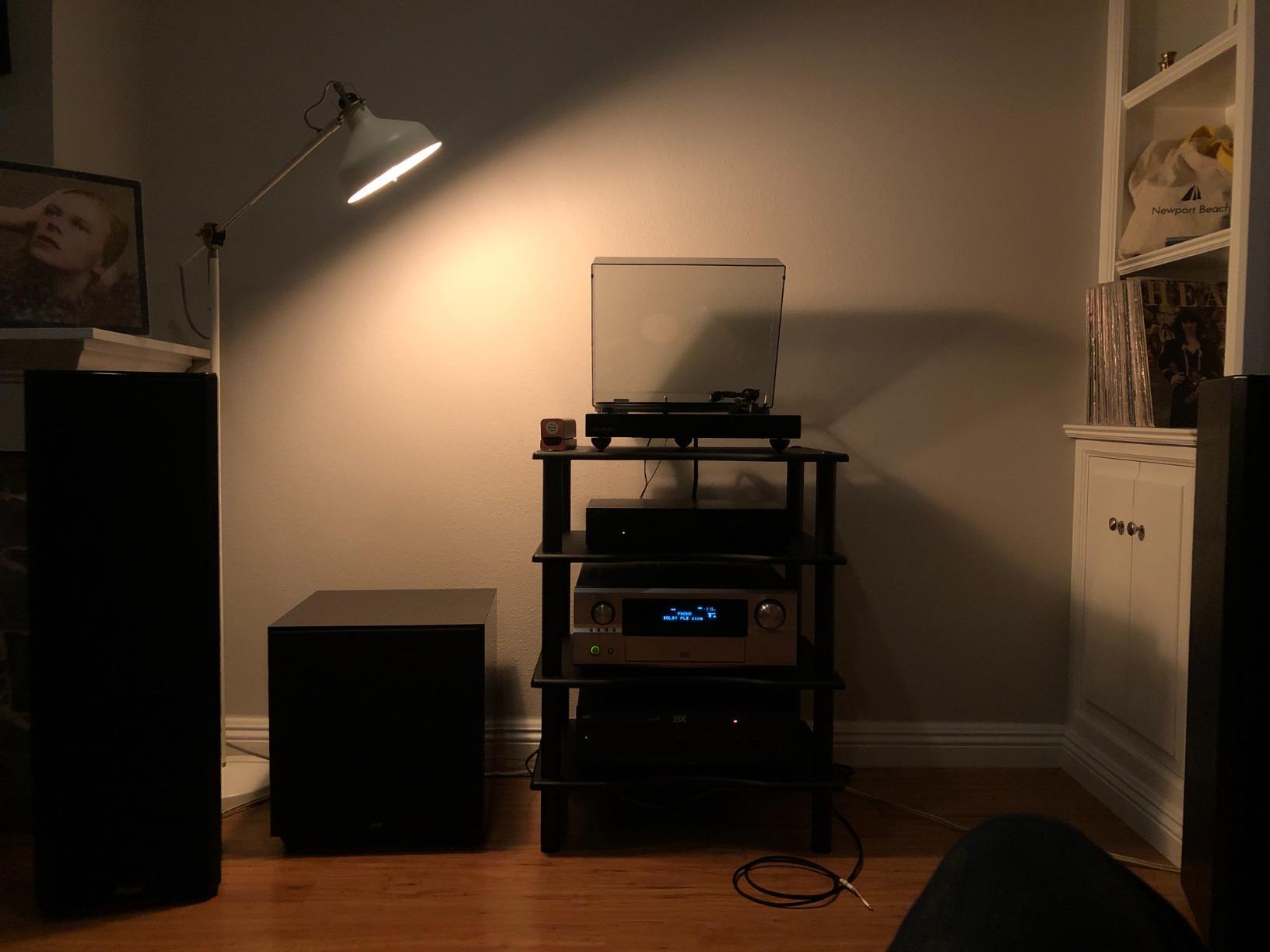 Monolith 4 Tier Shelf Audio Stand - Open Air Storage, Modular Design, Sturdy, Compatible with Bose, Polk, Sony, Yamaha, Pioneer and Others, Black customer photo 2