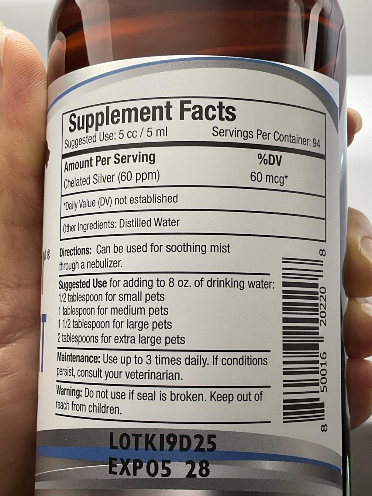 PetSilver Immune Support, Natural Nebulizer Solution, Promotes Respiratory Health in Cats & Dogs, Allergies, Sinus & Cough Treatment, Patented Chelated Silver, Made in USA, 16 fl oz customer photo 2