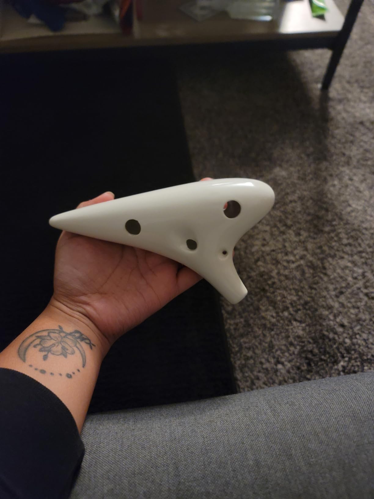 OcarinaWind 12 Hole Ceramic Tenor C Ocarina - Bird Loves Flower | Handcrafted Collectible customer photo 2