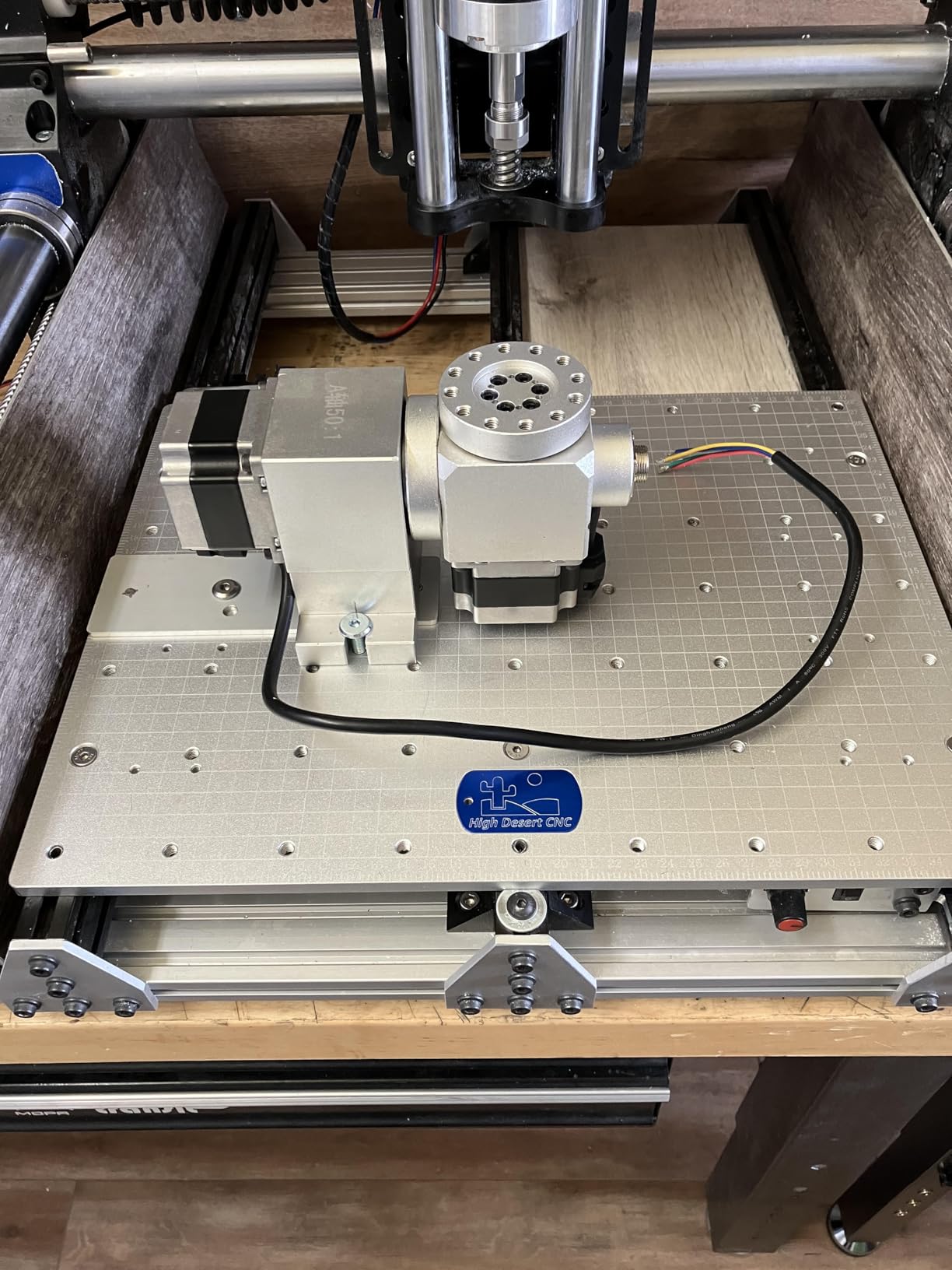 CNCTOPBAOS K12-100mm CNC Router Milling Machine Rotational Axis A 4th Axis Rotary Table 100mm 4 Jaw Chuck Dividing Head,MT2 65mm Tailstock Reducing Ratio 6:1 for CNC Engraving Machine customer photo 1