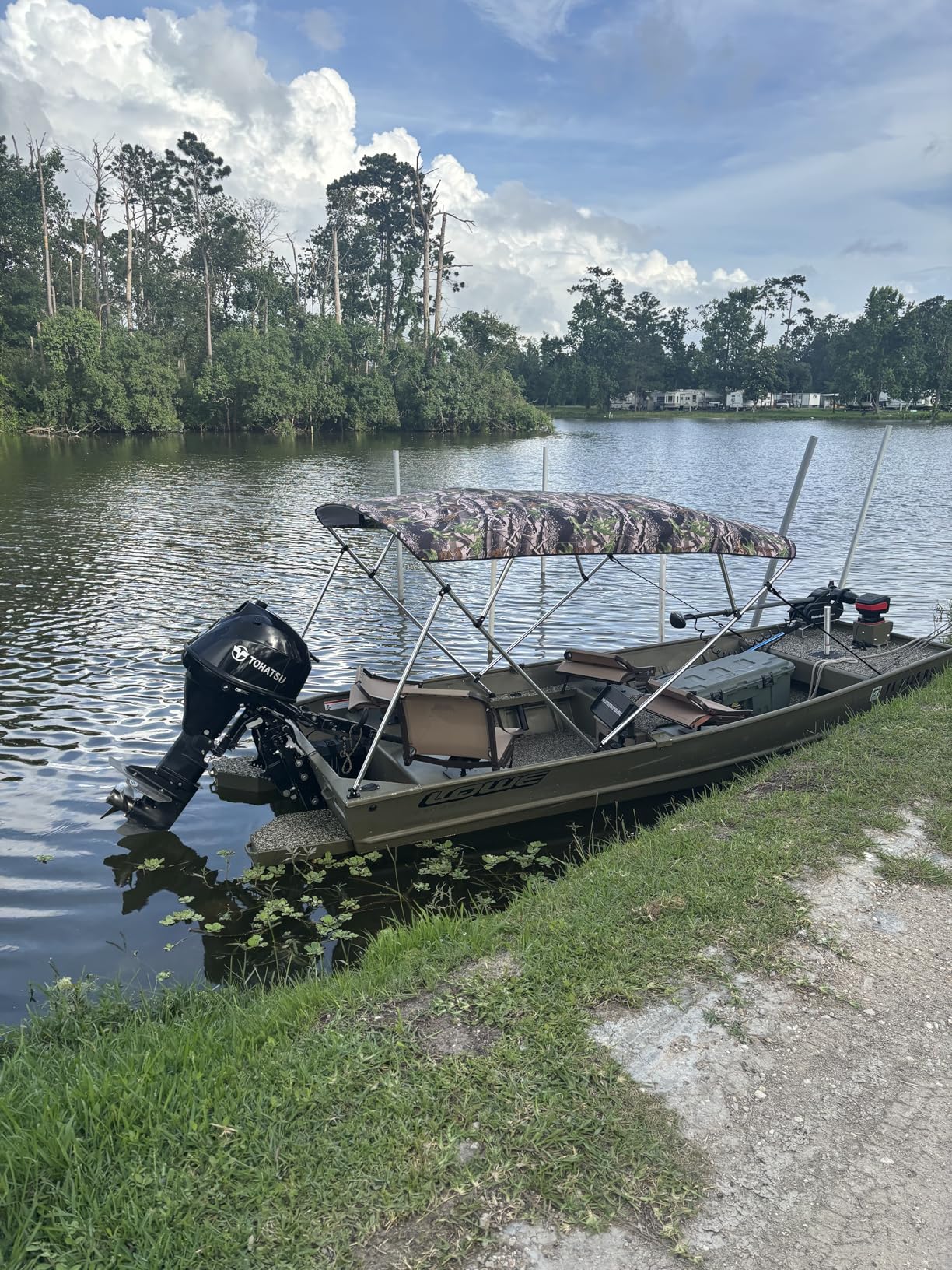 KING BIRD 3-4 Bow Bimini Boat Top Cover, Sun Shade Boat Canopy, Waterproof 1 Inch Stainless Aluminum Frame, 46