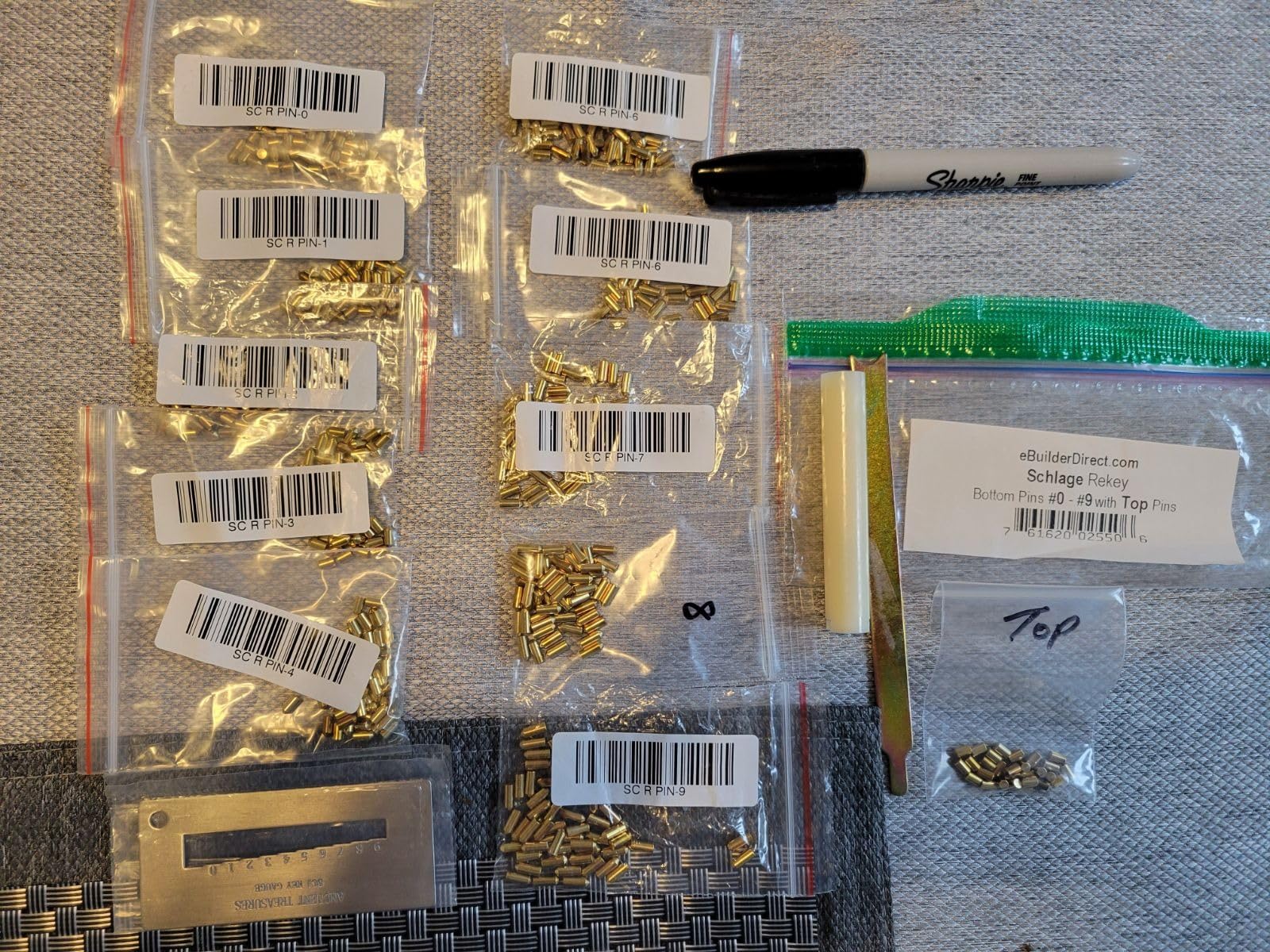 SC1 / SC4 Schlage Compatible Keyway Re-Key Kit Bottom Pins #0 to #9 with 50 of Each pin and More SC Rekeying Set customer photo 1