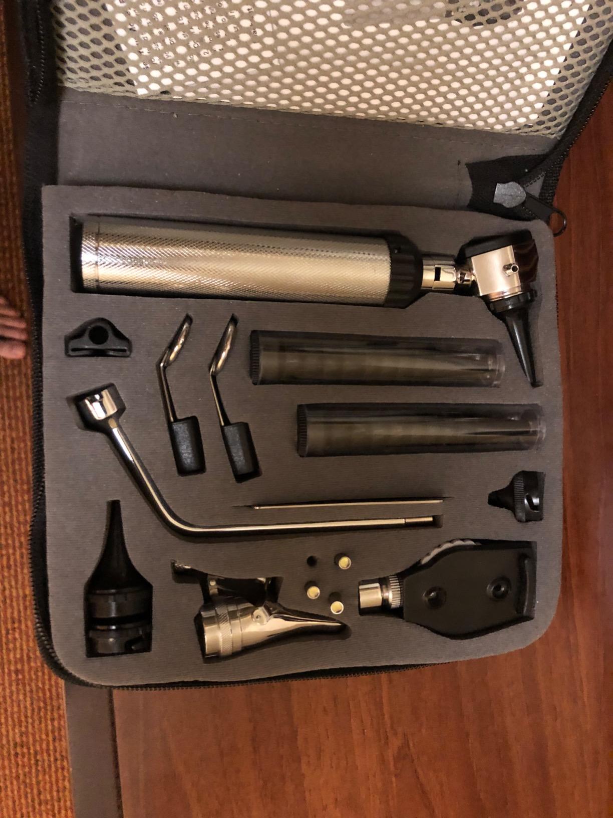 Zyrev Otoscope Oph Diagnostic Set - 36 Piece Medical and Nursing Student Otoscope/Opthalmoscope Diagnostic Kit - with Leather Case for Educational and Professional Settings (Regular) customer photo 1