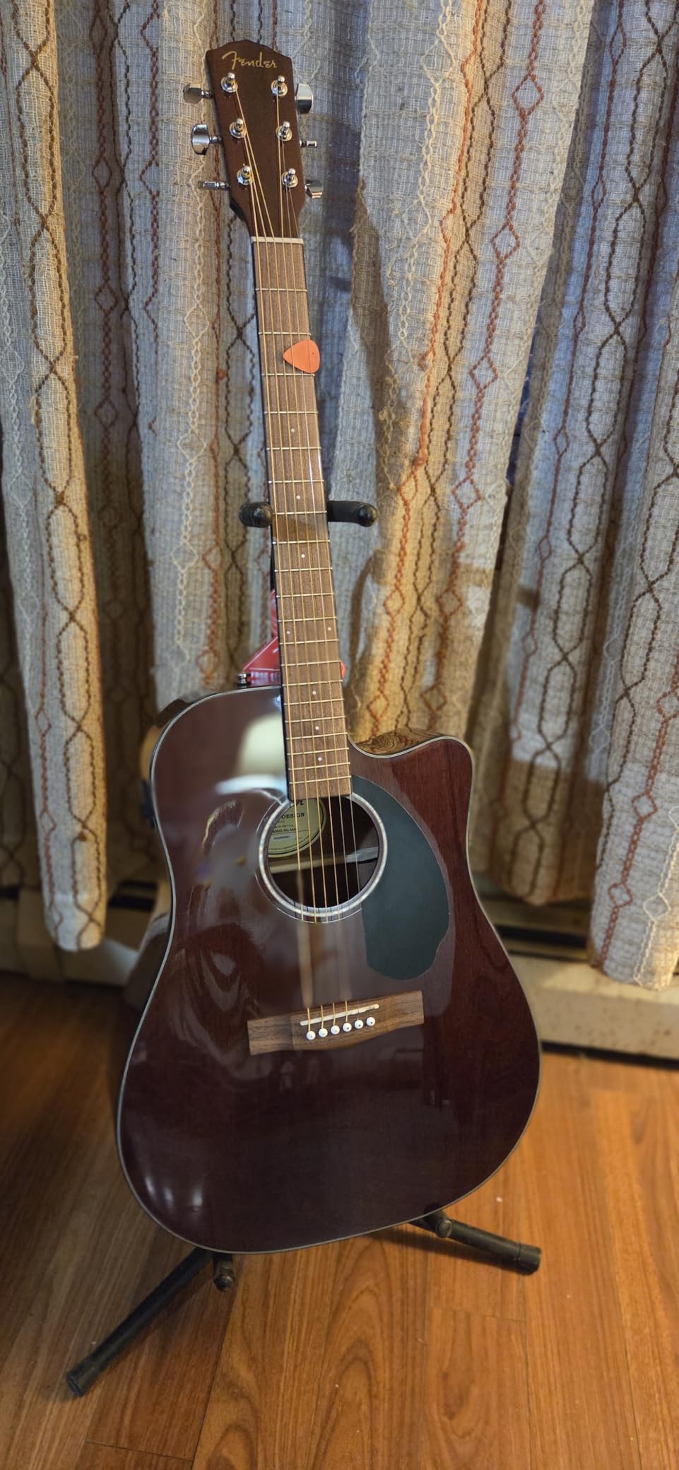 Fender CD-60SCE All-Mahogany Dreadnought Cutaway Acoustic-Electric Guitar with Fishman Pickup customer photo 1
