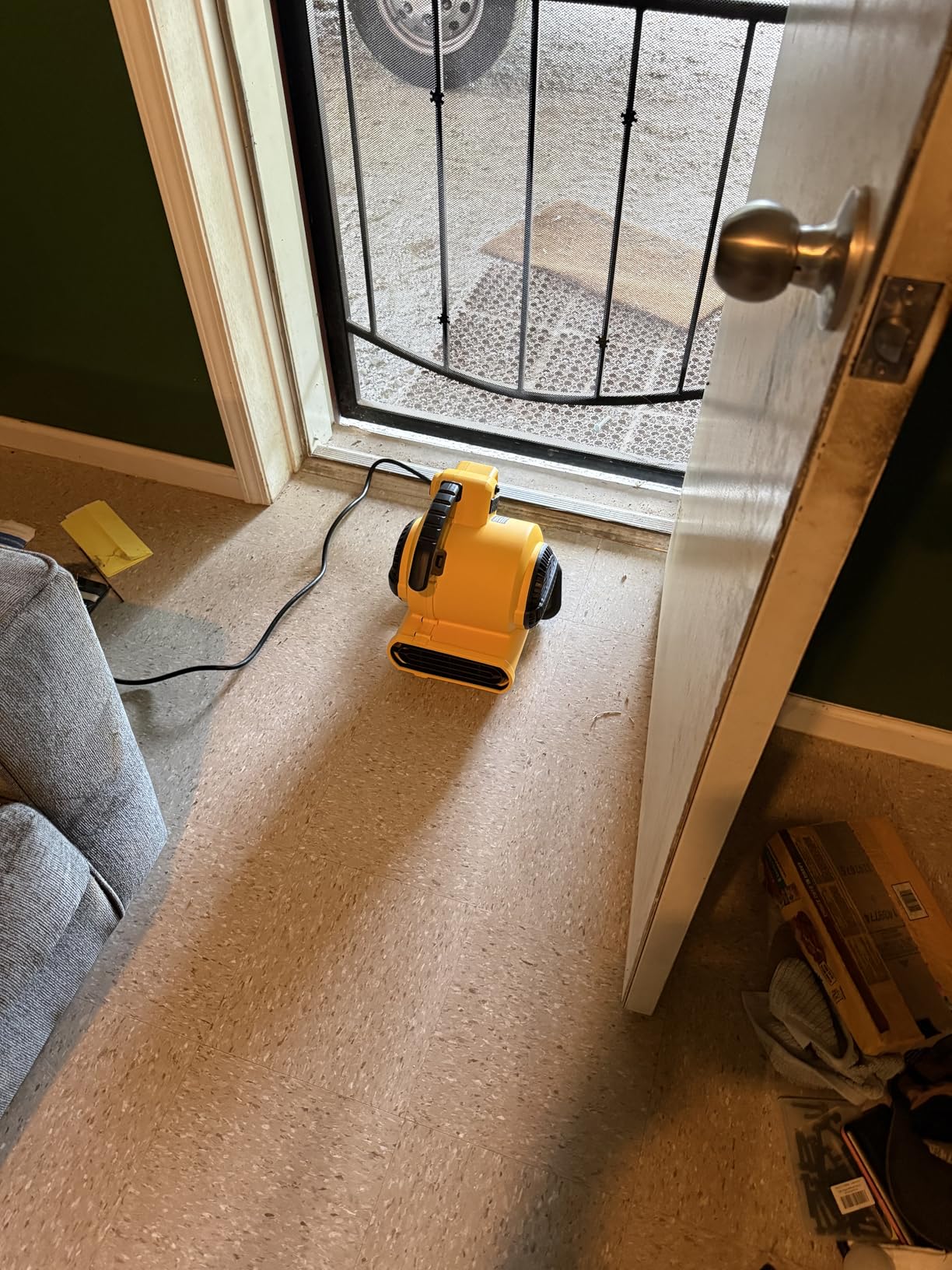 DEWALT Portable Air Mover, 276W 3 Speed Floor Fan, Utility Blower Fan, 1/5 HP 600 CFM Floor Dryer, Carpet Dryer, Floor Fan, Blower, for Janitorial, Home, Commercial Use, DXAM-2260 customer photo 1
