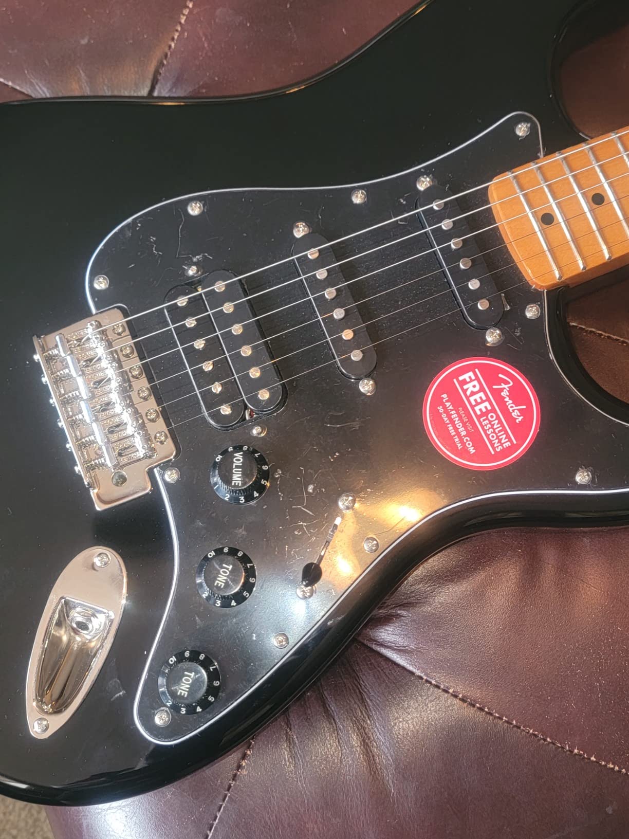 Squier Classic Vibe 70s Stratocaster Electric Guitar, with 2-Year Warranty, Black, Maple Fingerboard customer photo 1