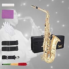 Glarry Student Alto Eb E-flat SAX Saxophone Gold Lacquer SAX Beginners Kit with Case, Reeds, Mouth Piece, Soft Cleaning Cloth and Rod, Gloves customer photo 1