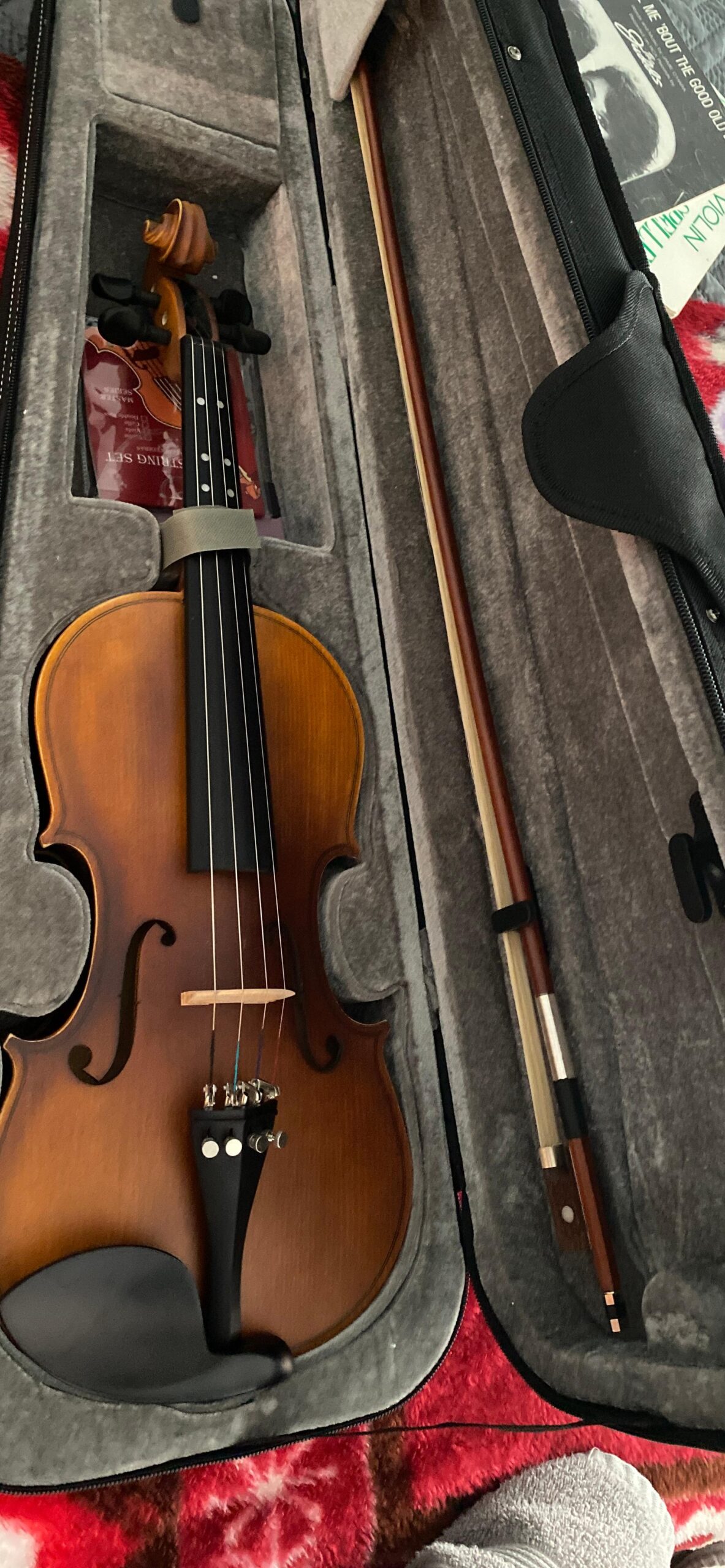 Eastar 4/4 Violin Set Full Size Fiddle Solidwood for Adults with Hard Case, Shoulder Rest, Rosin, Two Bows, Clip-on Tuner and Extra Strings, EVA-330 customer photo 1