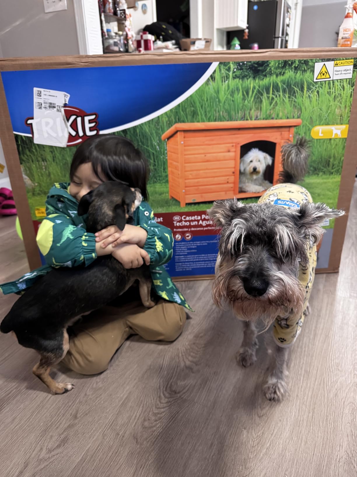 Trixie Natura XXL Classic Dog House - Wooden Outdoor Shelter with Weatherproof Sealer & Adjustable Legs for Larger Dogs - Brown customer photo 2