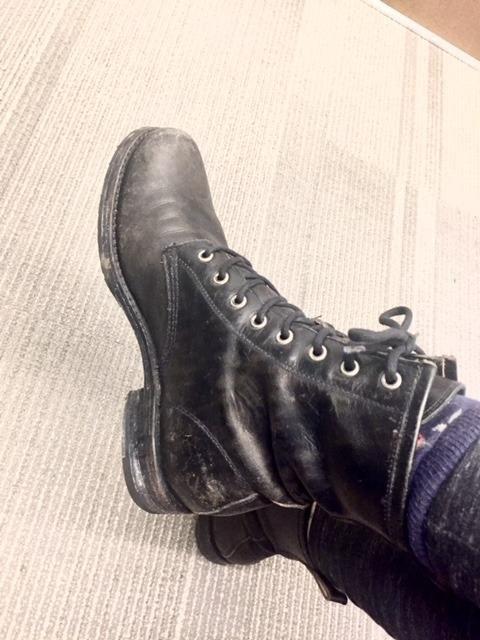 Frye Veronica Women's Combat Boots Crafted from Hand-Burnished Vintage Italian Leather with Genuine Stitch-Down Welt Construction and Leather Lining customer photo 2