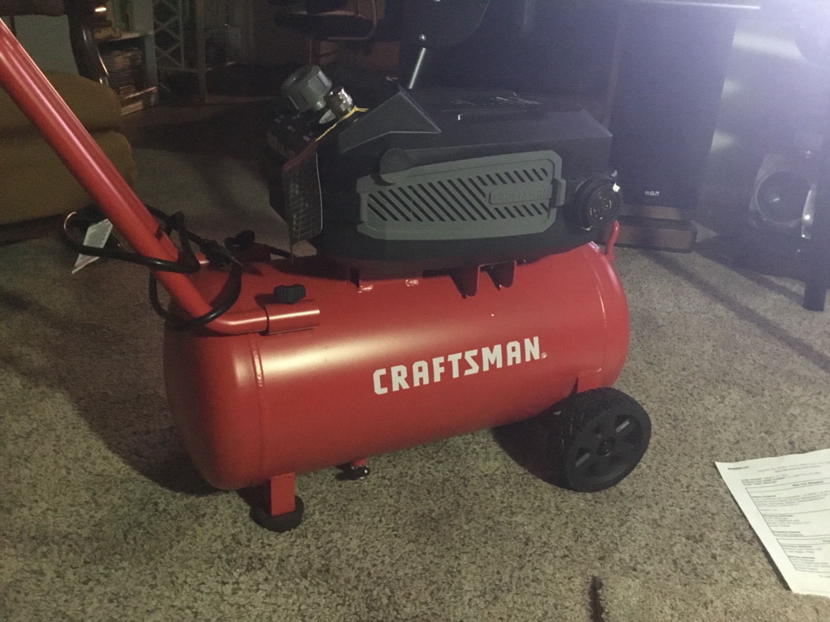 Craftsman 10-Gallon Air Compressor, 1.8 HP, Max 175 PSI, Oil-Free, Quiet Shop Air Compressor with Wheels (CMXECXA0201041) customer photo 1