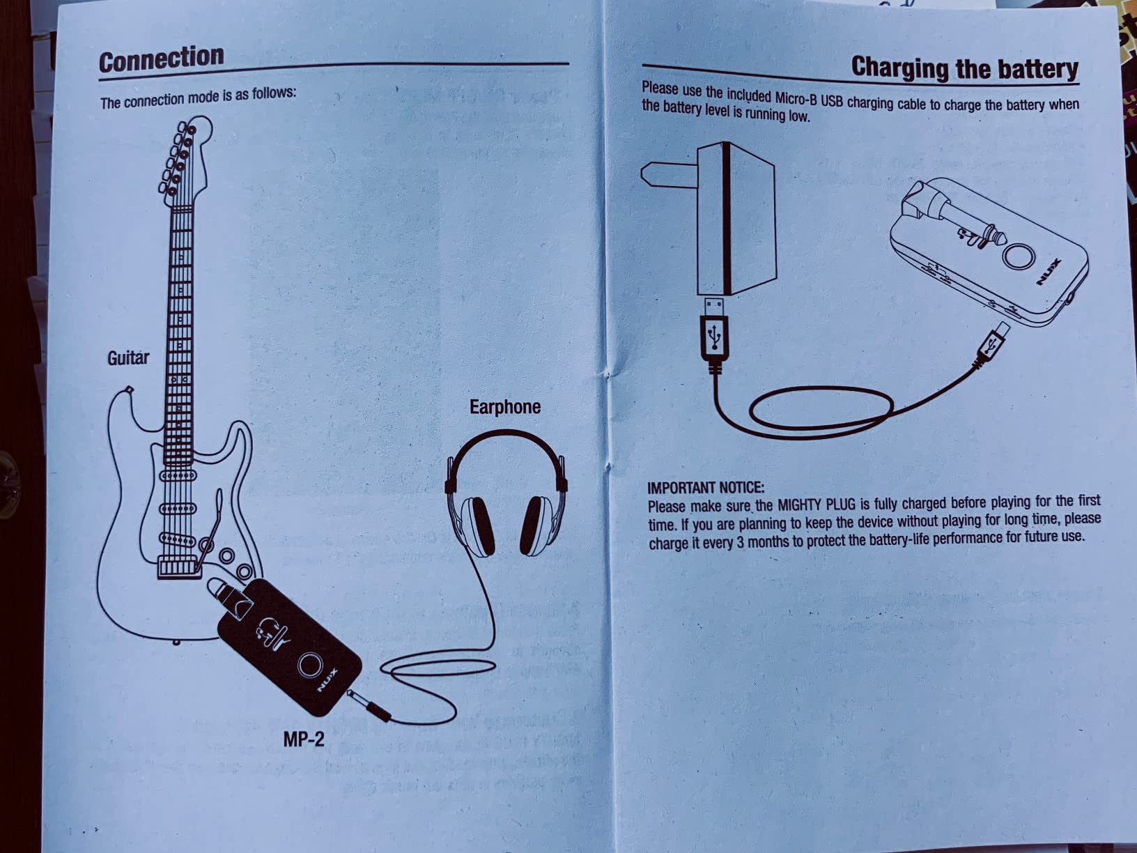 NUX Mighty Plug MP-2 Guitar and Bass Modeling Headphone Amplug with Bluetooth, 13 Amp Models, 20 IRs, 19 Effects, Rechargeable customer photo 2