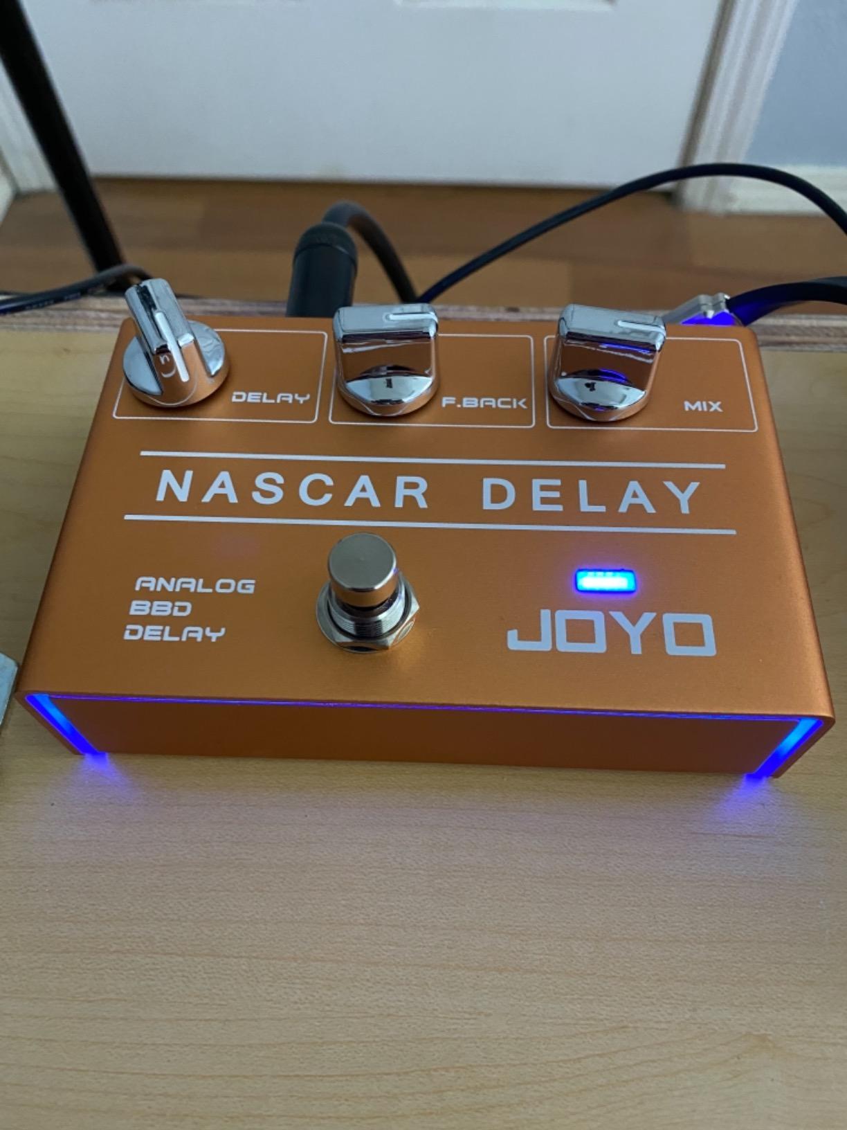 JOYO Nascar Analog Delay Guitar Pedal, BBD Bucket Brigade Circuit with Warm Vintage Tone, 500ms Delay Time & 3-Knob Control, True Bypass (Nascar R-10) customer photo 2