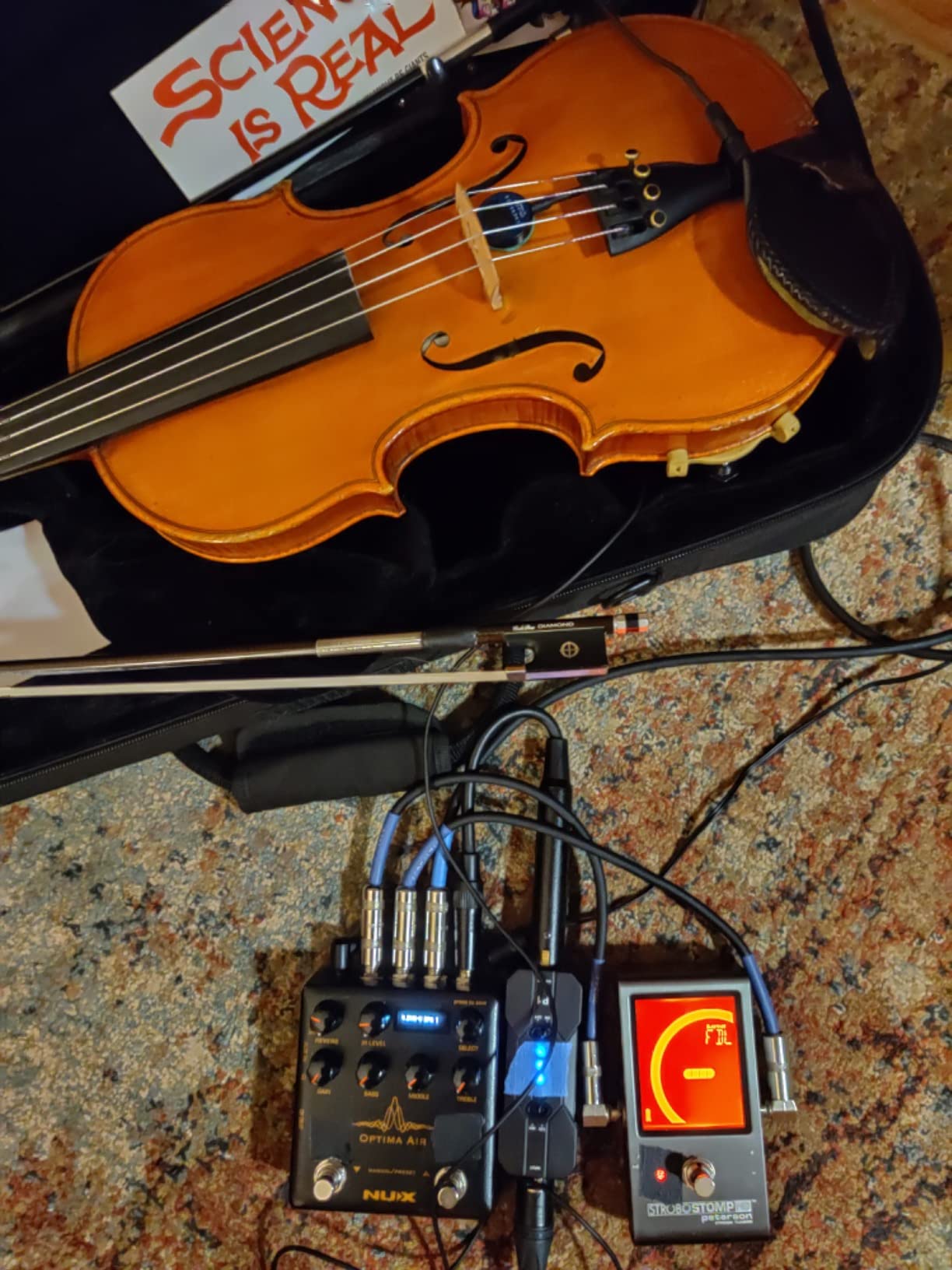 NUX Optima Air Dual-Switch Acoustic Guitar Simulator with Preamp, IR Loader, 15 Built-In Acoustic Guitar Profiles customer photo 1