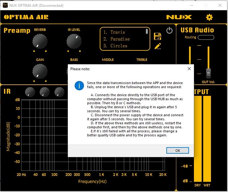 NUX Optima Air Dual-Switch Acoustic Guitar Simulator with Preamp, IR Loader, 15 Built-In Acoustic Guitar Profiles customer photo 2