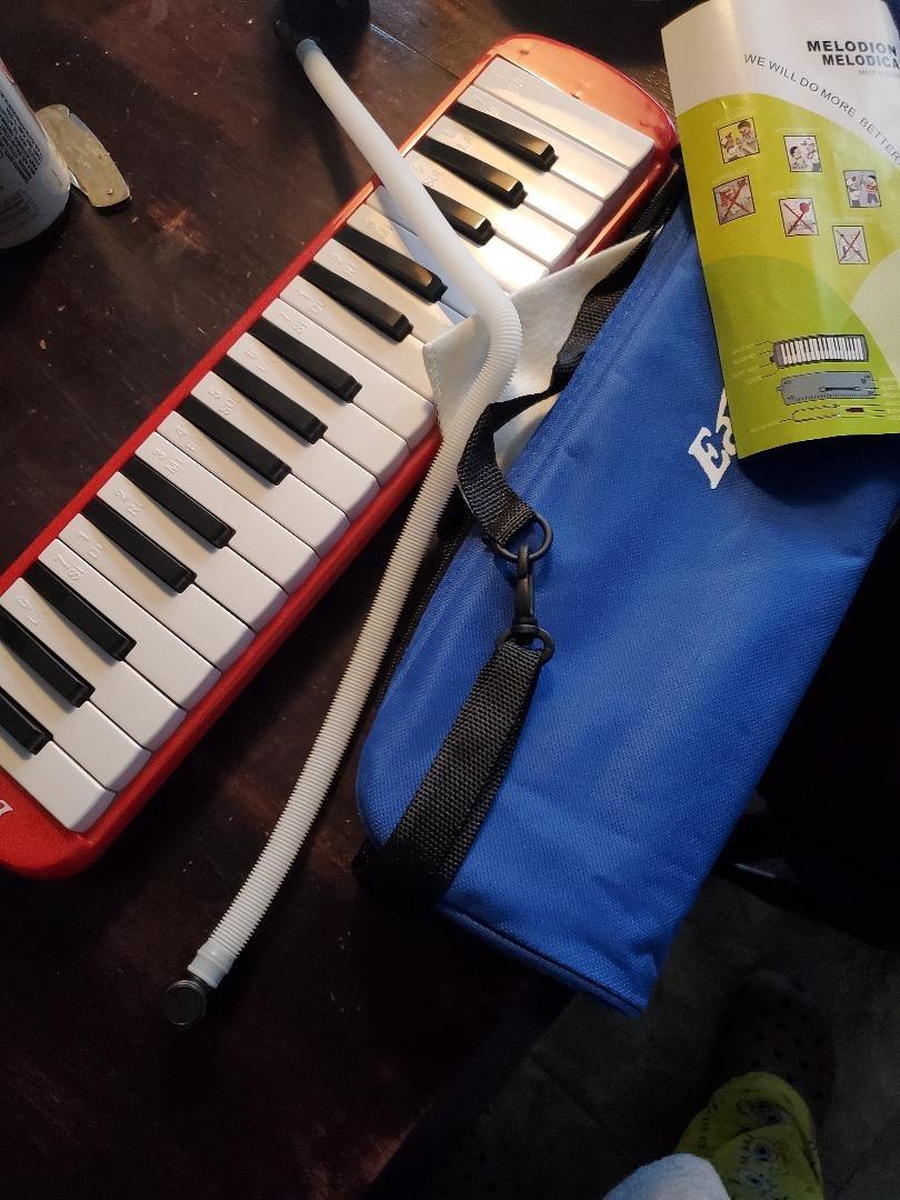 East top 32-Key Melodica, Professional Mouth Keyboard Organ Melodica Instrument for Adults, Students and beginners, As a gift, Set-Red customer photo 1