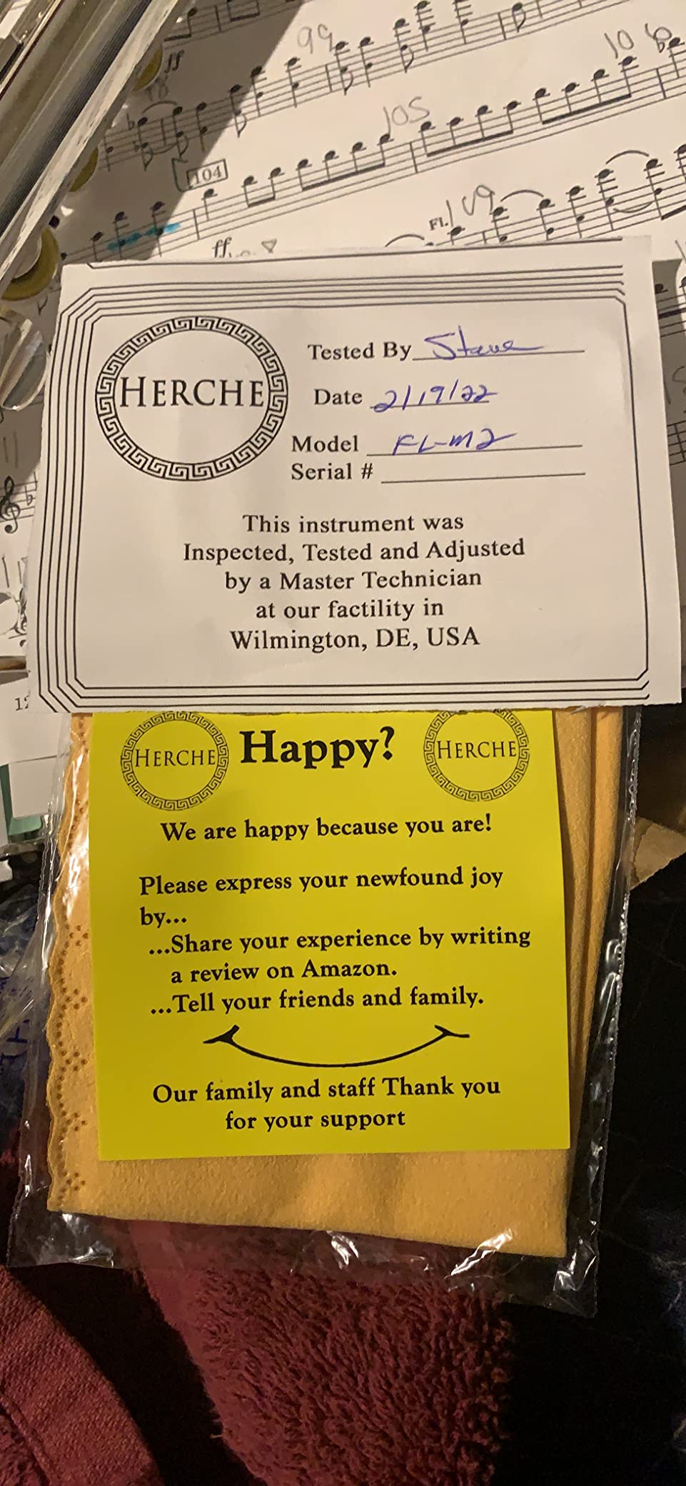 Herche Superior Flute M2 Upgraded! Professional Grade Musical Instruments for All Levels, Solid Nickel-Silver, Complete Set customer photo 1