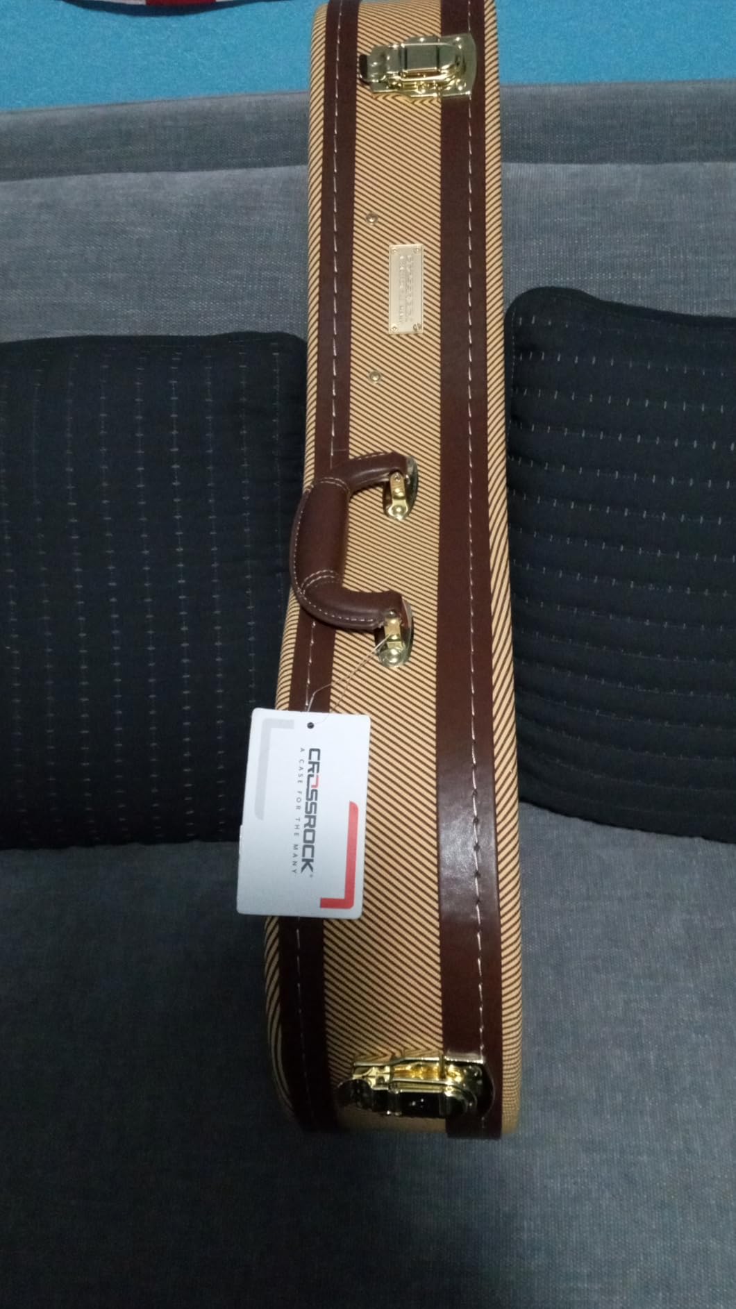 Crossrock Hard Shell Case for F-Style Mandolin in Vinyl Tweed(CRW620MFTW) customer photo 2