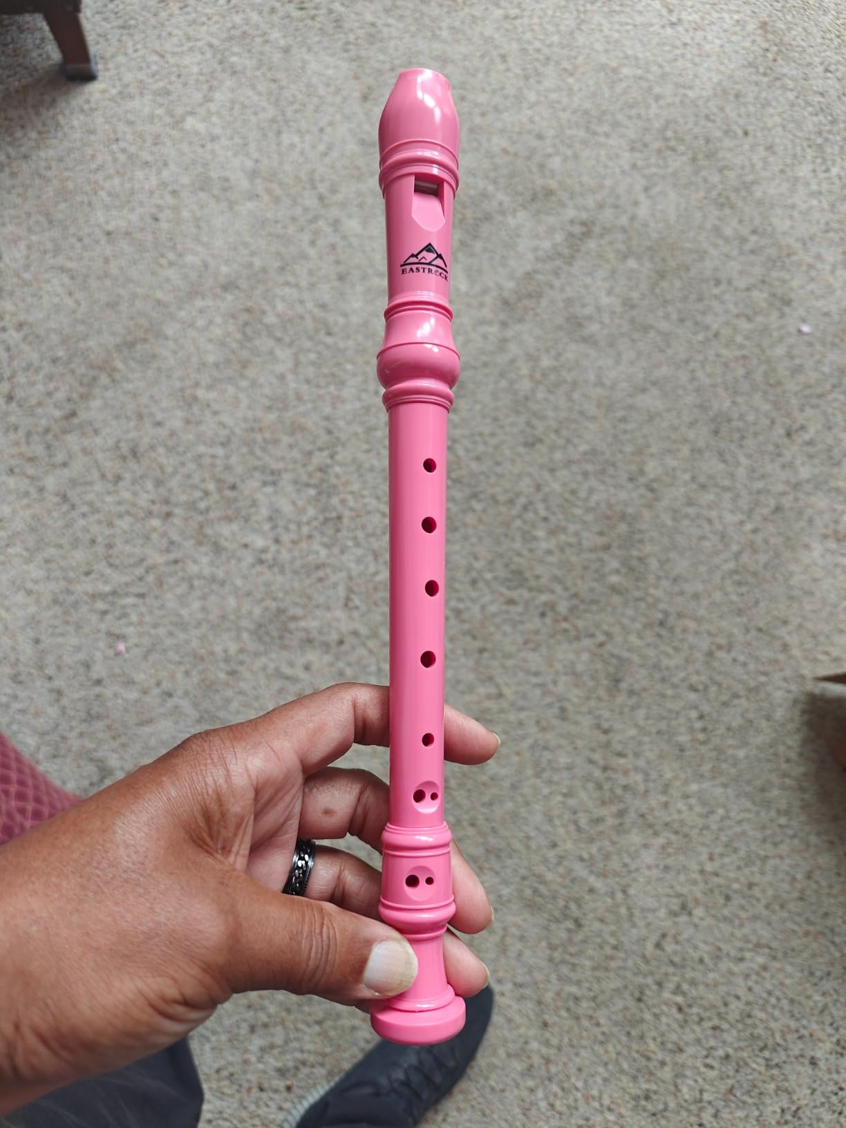 Eastrock Recorder Instrument German Style Soprano Recorder Red 3 Pieces for Beginners with Cleaning Rod, Fingering Chart, Packing Bag, Thumb Rest customer photo 2
