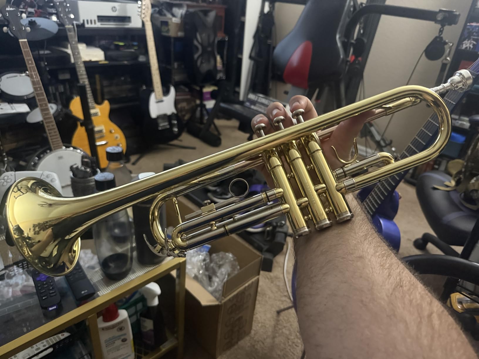 Trumpet Herche Superior Bb Trumpet M1 | Professional Instruments for all levels | MONEL VALVES | Rosebrass/Nickel-Silver/Gold | Solid Feel and Sound customer photo 1