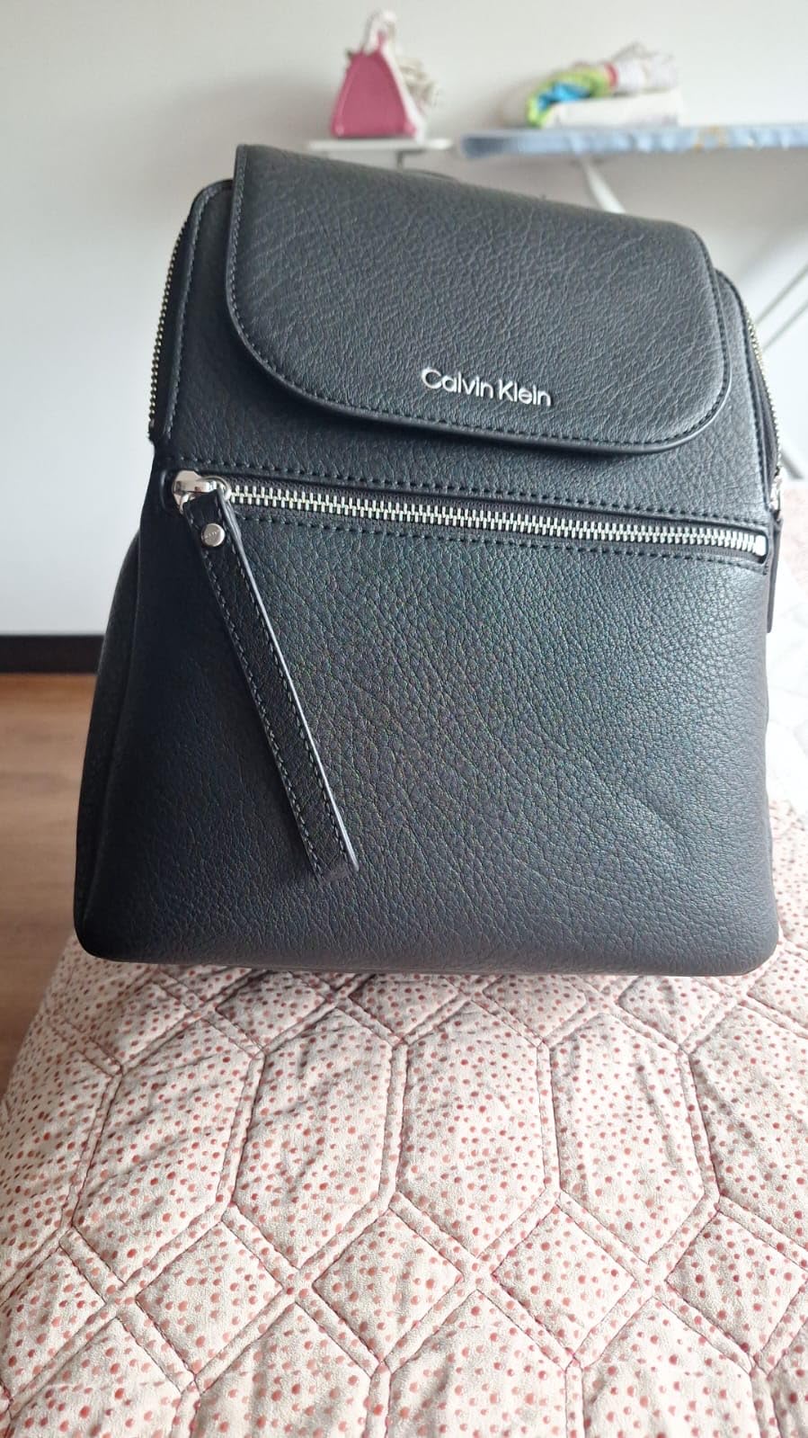 Calvin Klein Elaine Bubble Lamb Novelty Key Item Flap Backpack customer photo 2