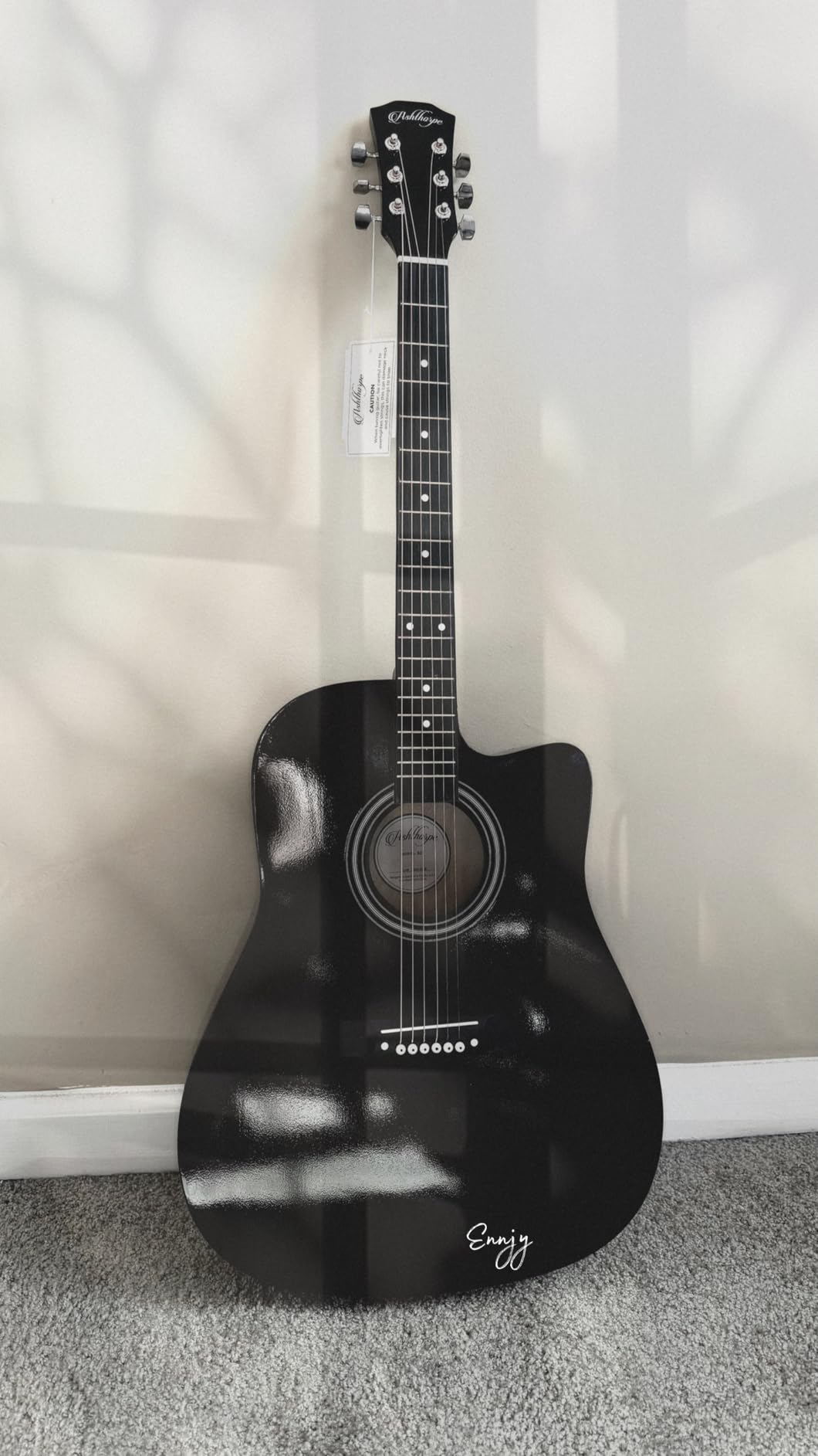 Ashthorpe 41-inch Beginner Cutaway Acoustic Guitar Package (Red), Full Size Basic Starter Kit w/Gig Bag, Strings, Strap, Tuner, Picks customer photo 2