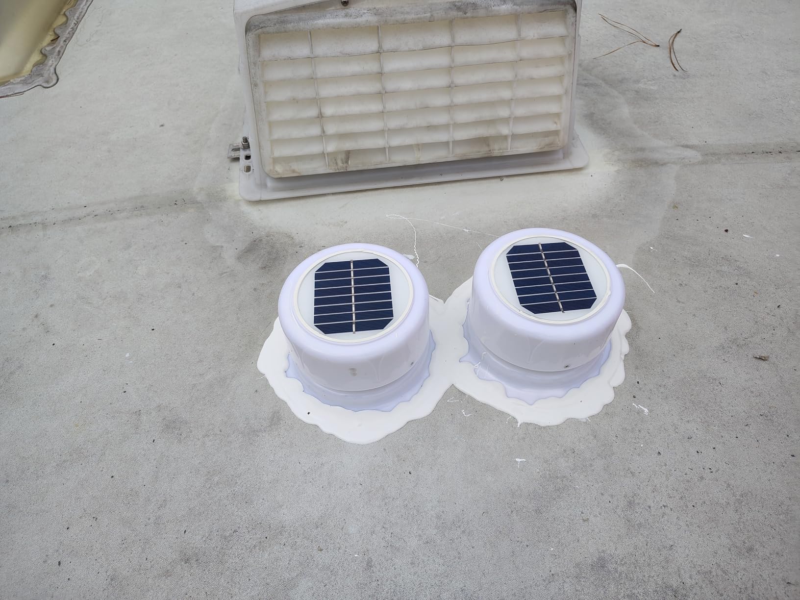 RecPro Solar RV Vent Fan | White | Solar Powered customer photo 2