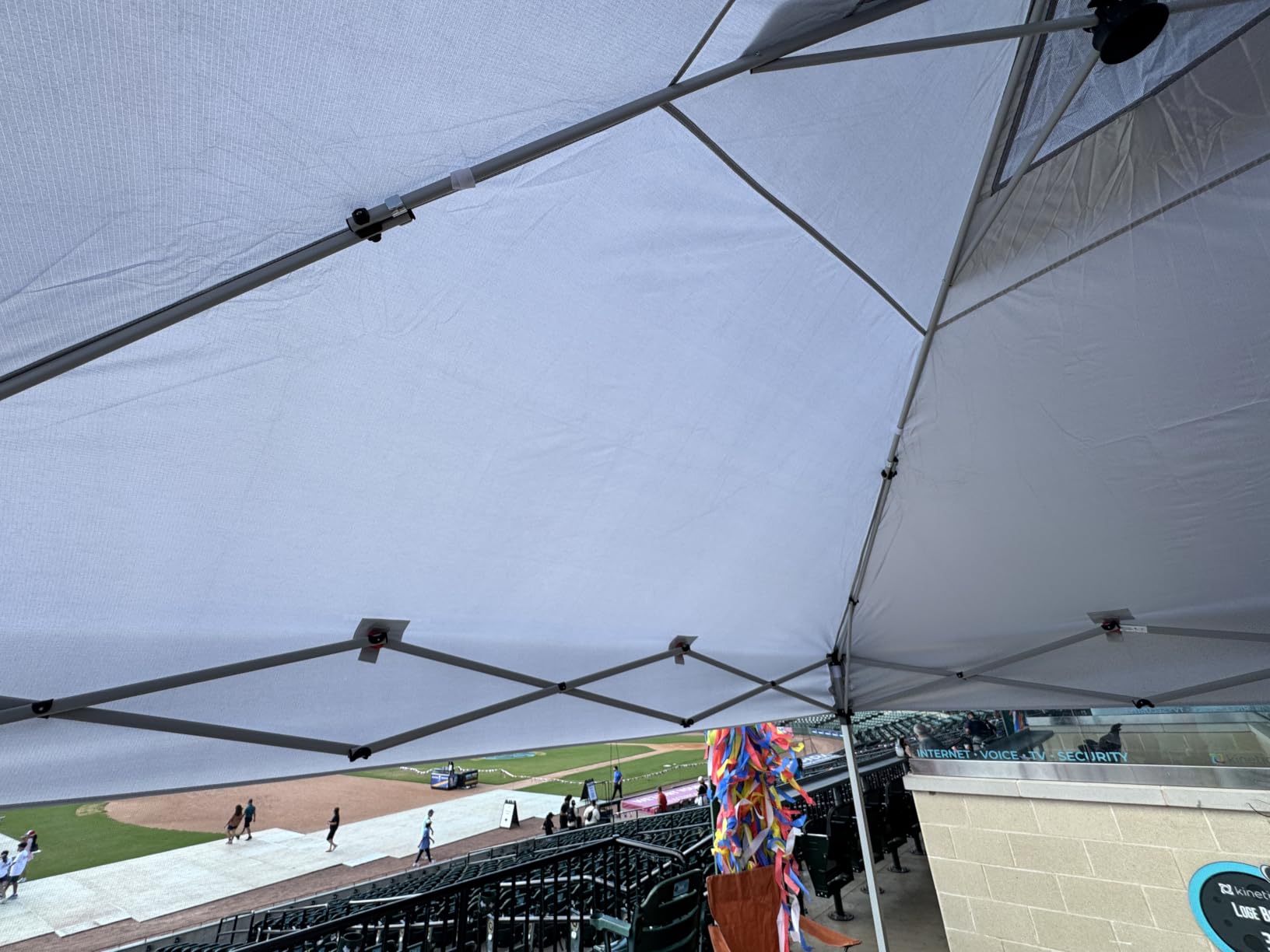CROWN SHADES 10x10 Pop Up Canopy with 1 Side Wall - Beach Tent with One Push Setup - Outdoor Sun Shade for Events, Parties, Camping - Gazebo with STO-N-Go Cover Bag (White) customer photo 1